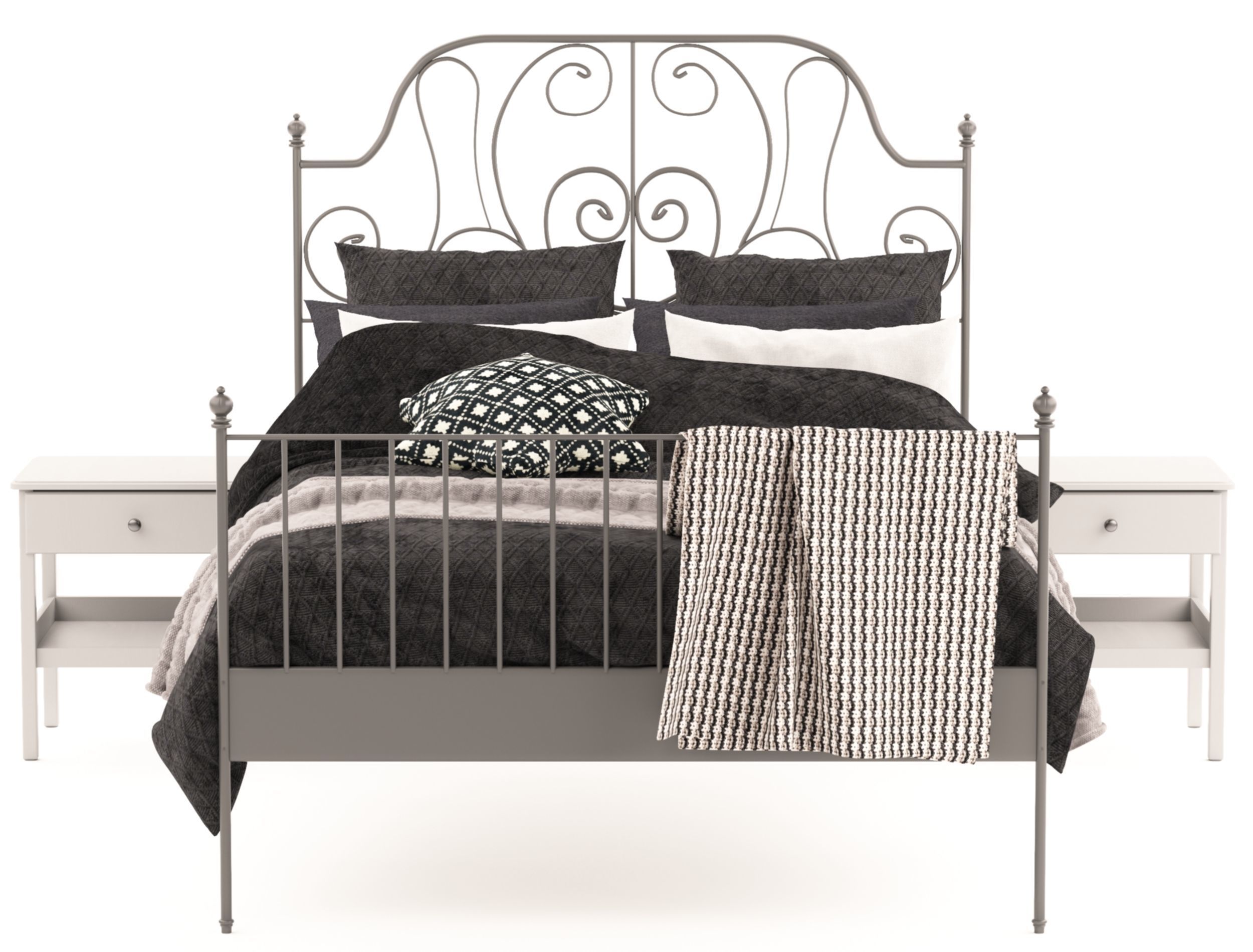 Leirvik IKEA bed 3D model_3