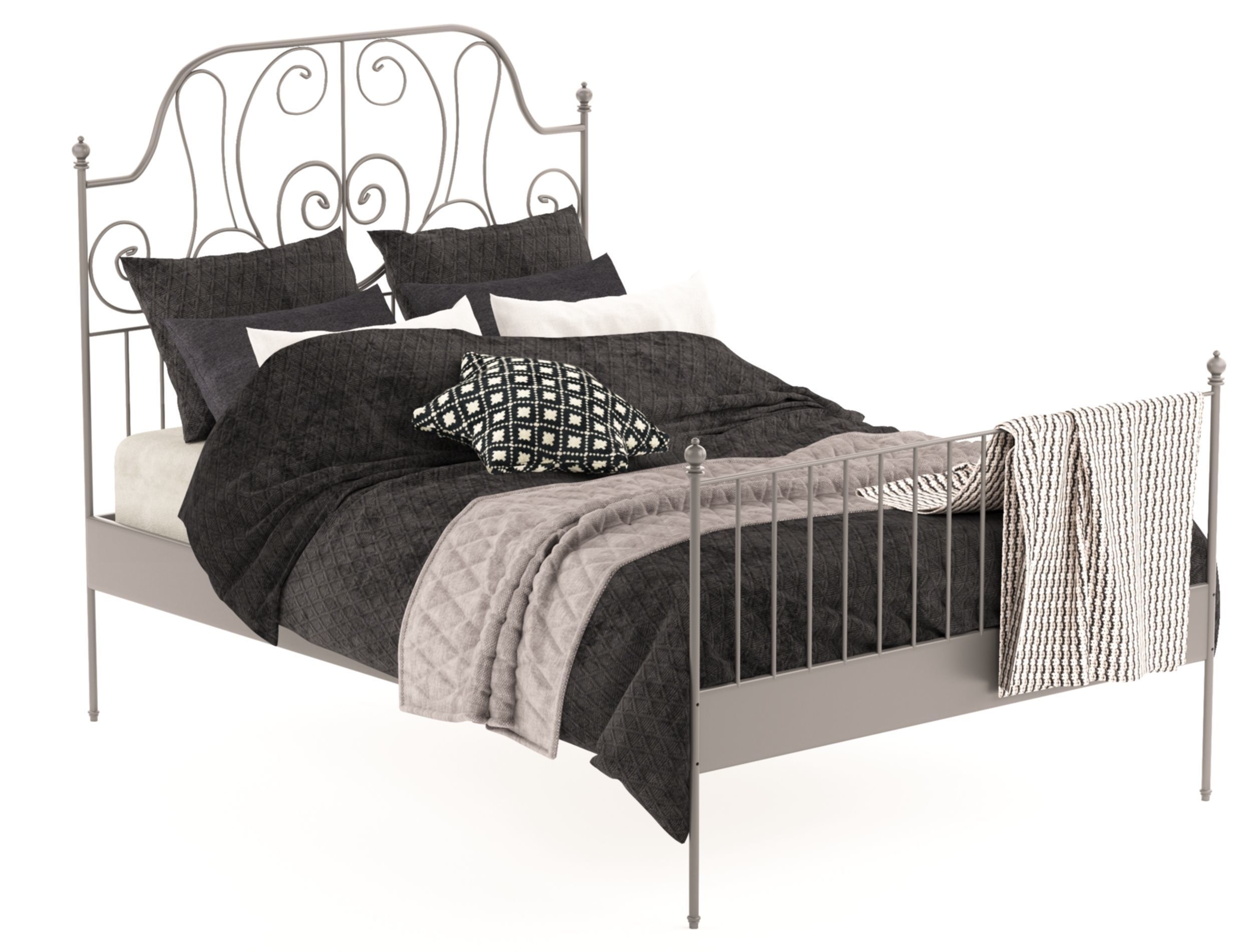 Leirvik IKEA bed 3D model_2