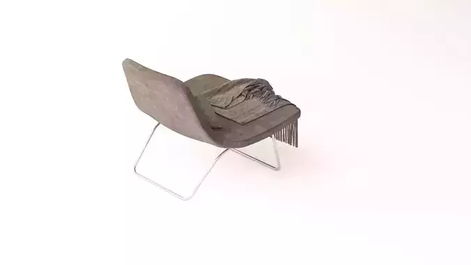 Hay Ray Lounge Chair Loungesessel with pillow and blanket