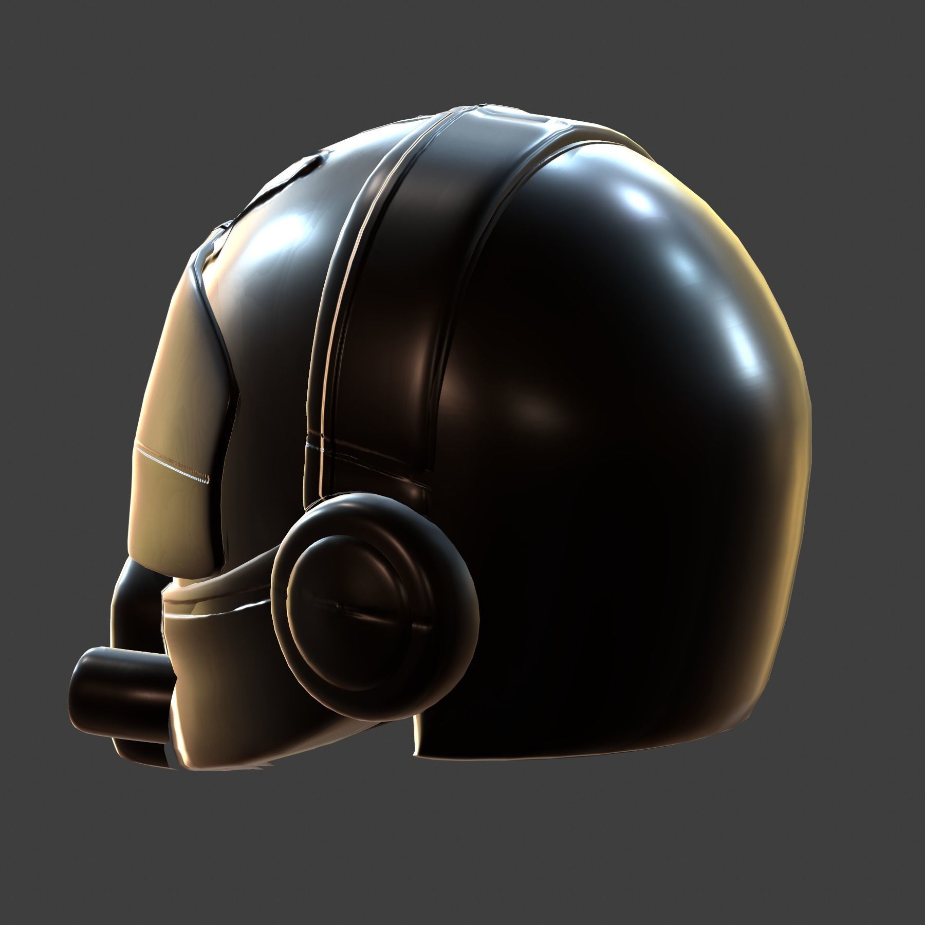 Helmet plastic mask protection Low-poly 3D model Low-poly 3D model_6