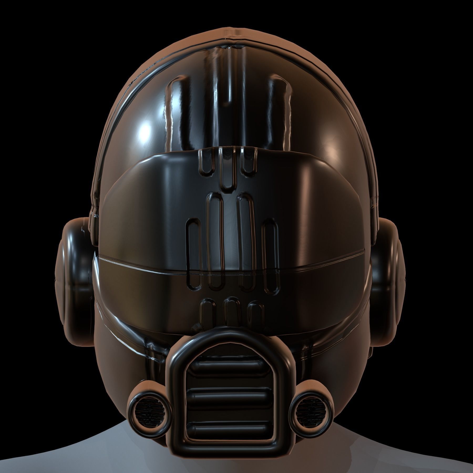 Helmet plastic mask protection Low-poly 3D model Low-poly 3D model_1