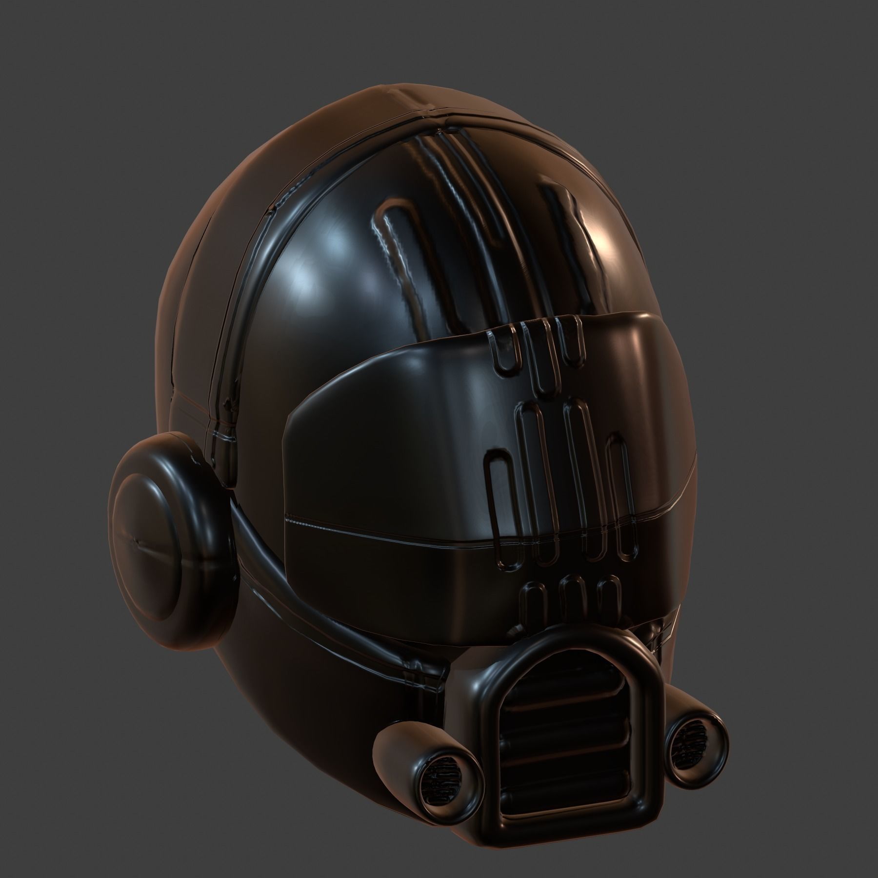 Helmet plastic mask protection Low-poly 3D model Low-poly 3D model_4