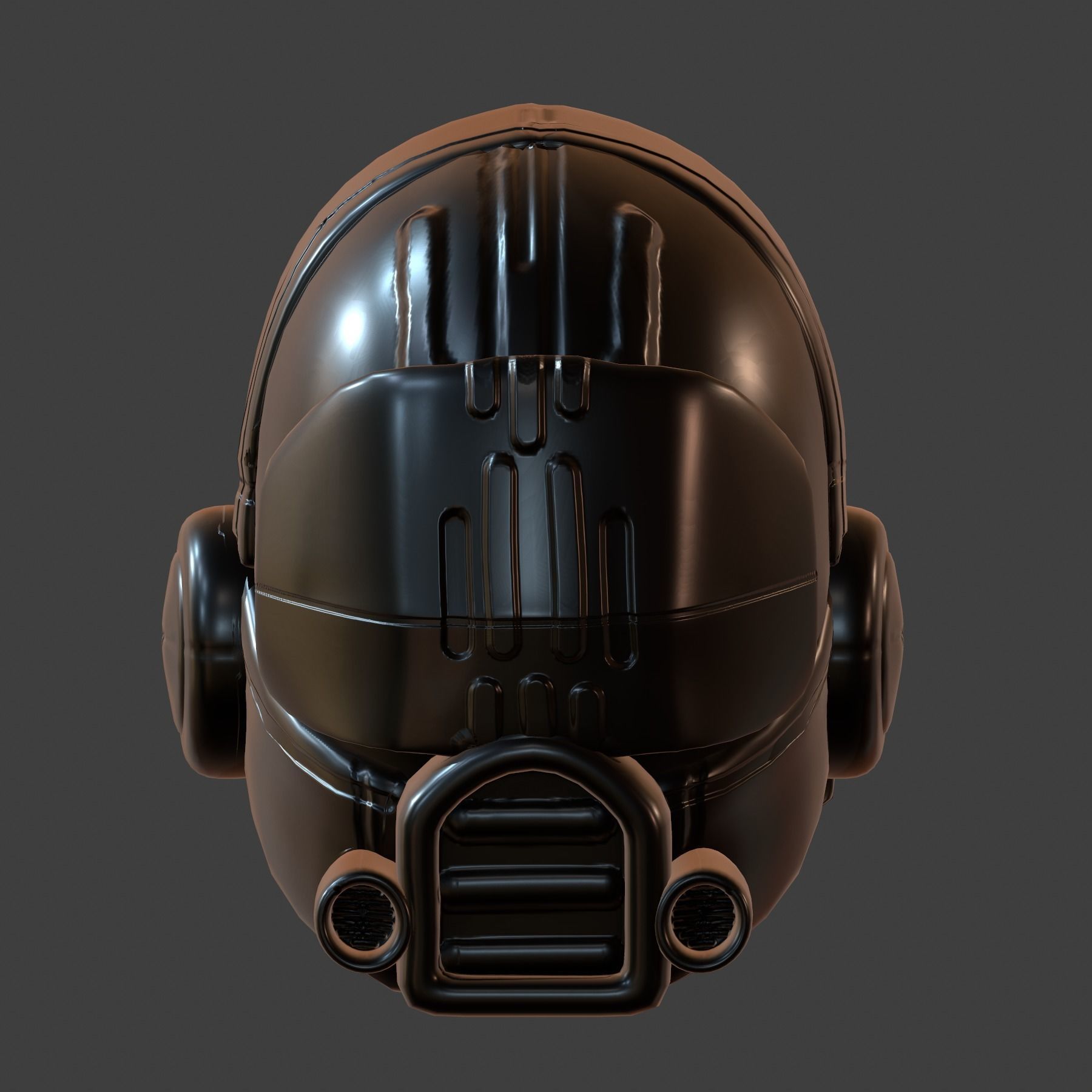 Helmet plastic mask protection Low-poly 3D model Low-poly 3D model_2