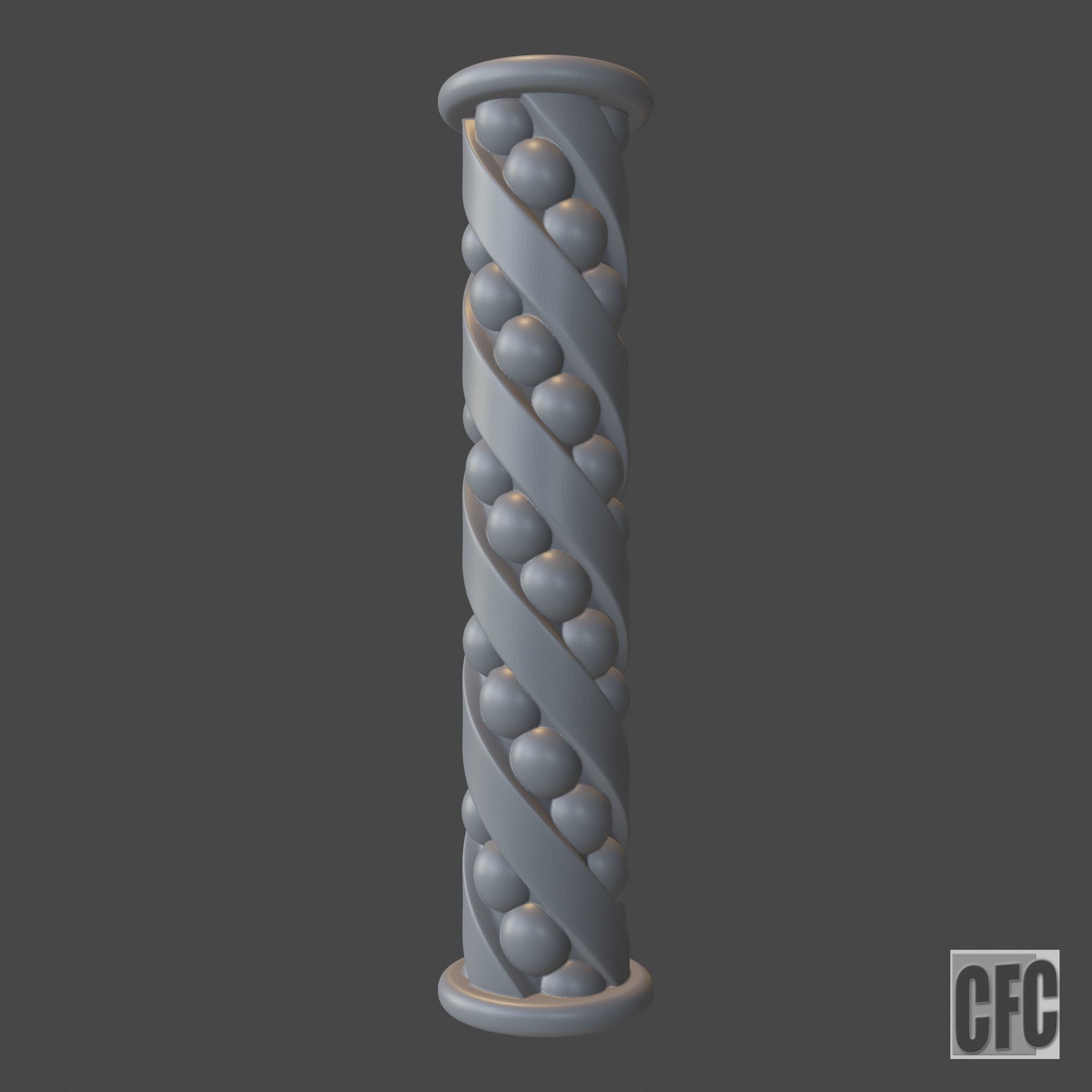 Goth shaft - 3d model for CNC - GothShaftCFC02 3D print model_2