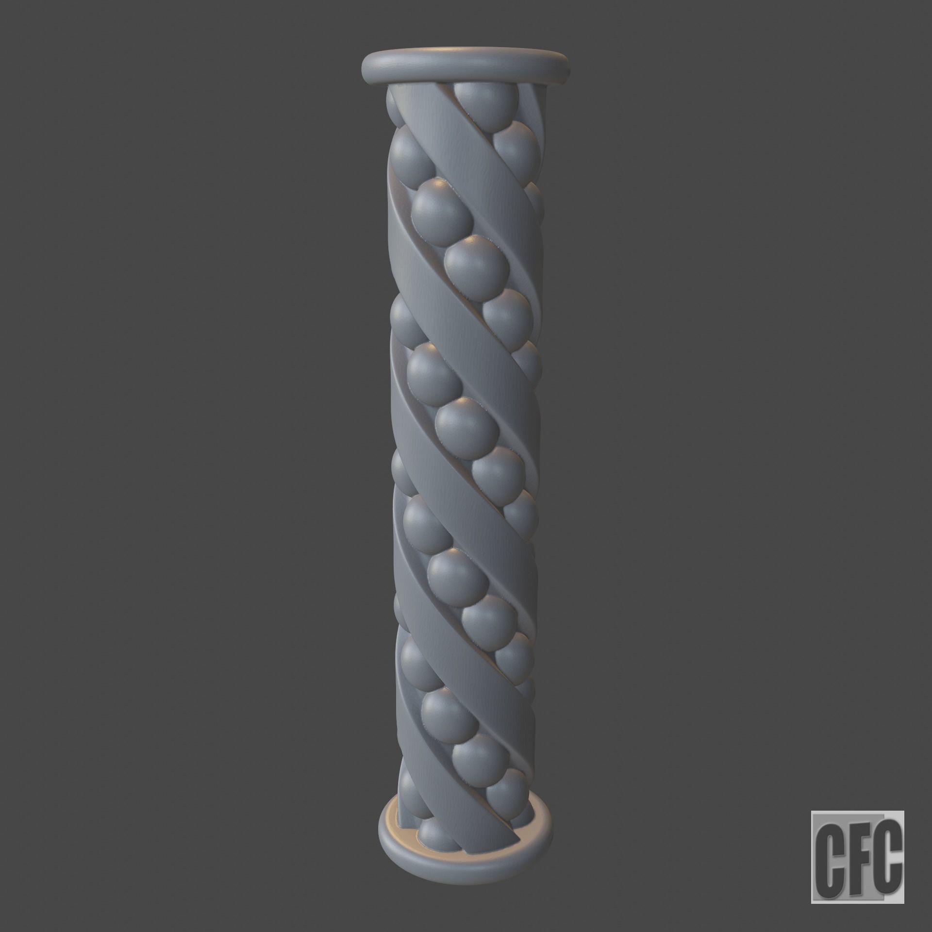 Goth shaft - 3d model for CNC - GothShaftCFC02 3D print model_9