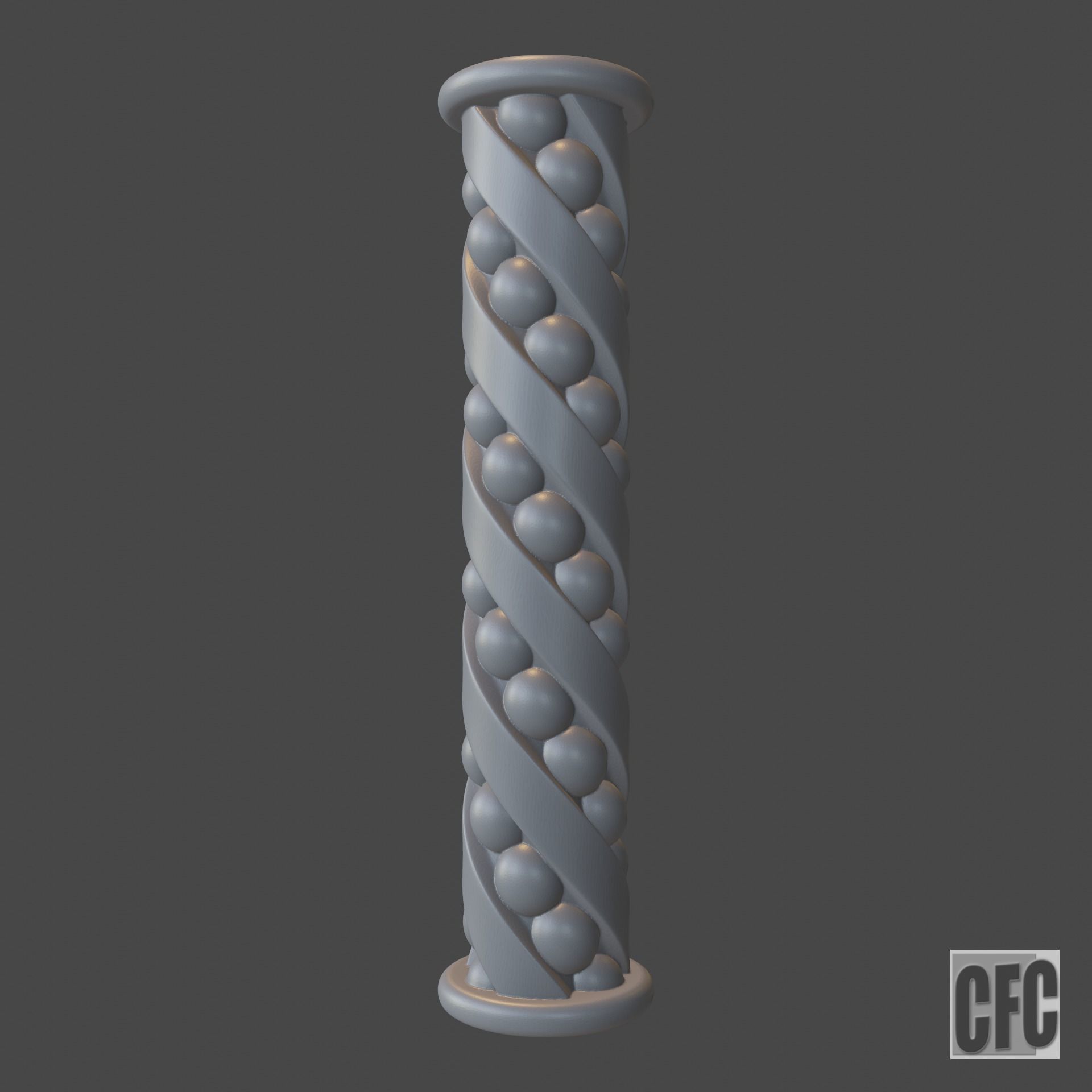 Goth shaft - 3d model for CNC - GothShaftCFC02 3D print model_15