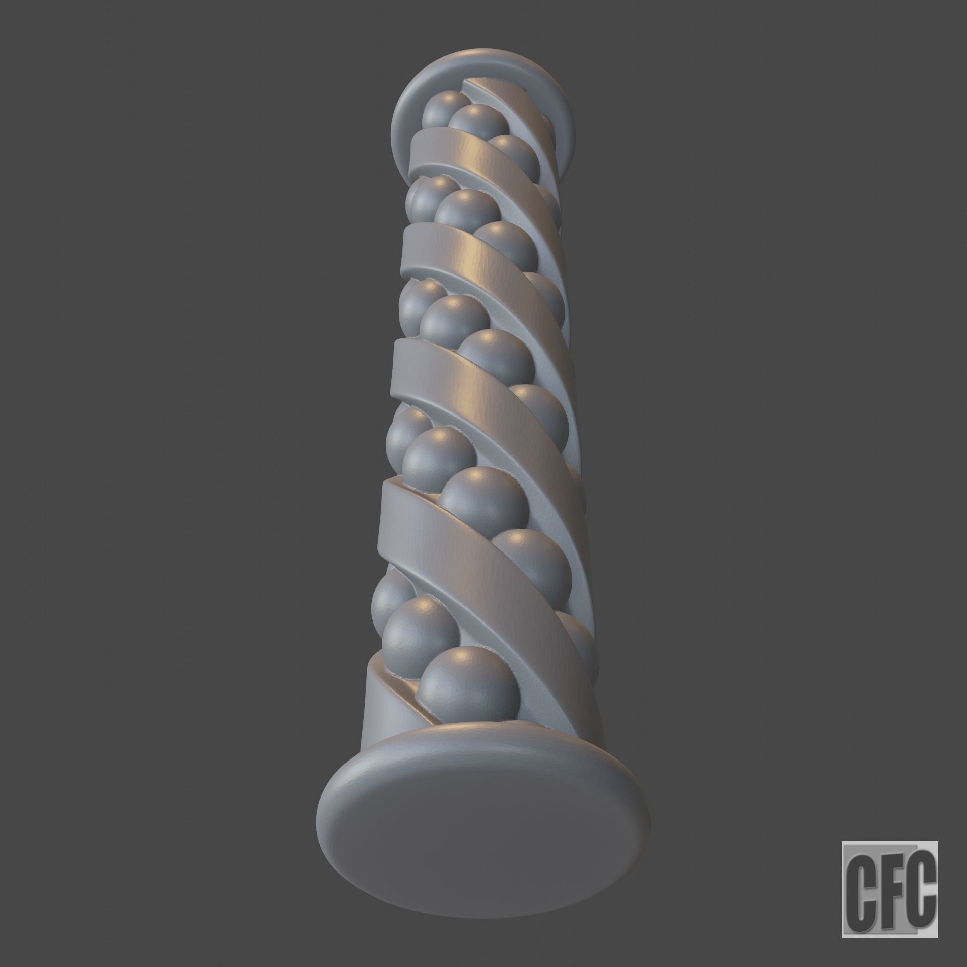 Goth shaft - 3d model for CNC - GothShaftCFC02 3D print model_7