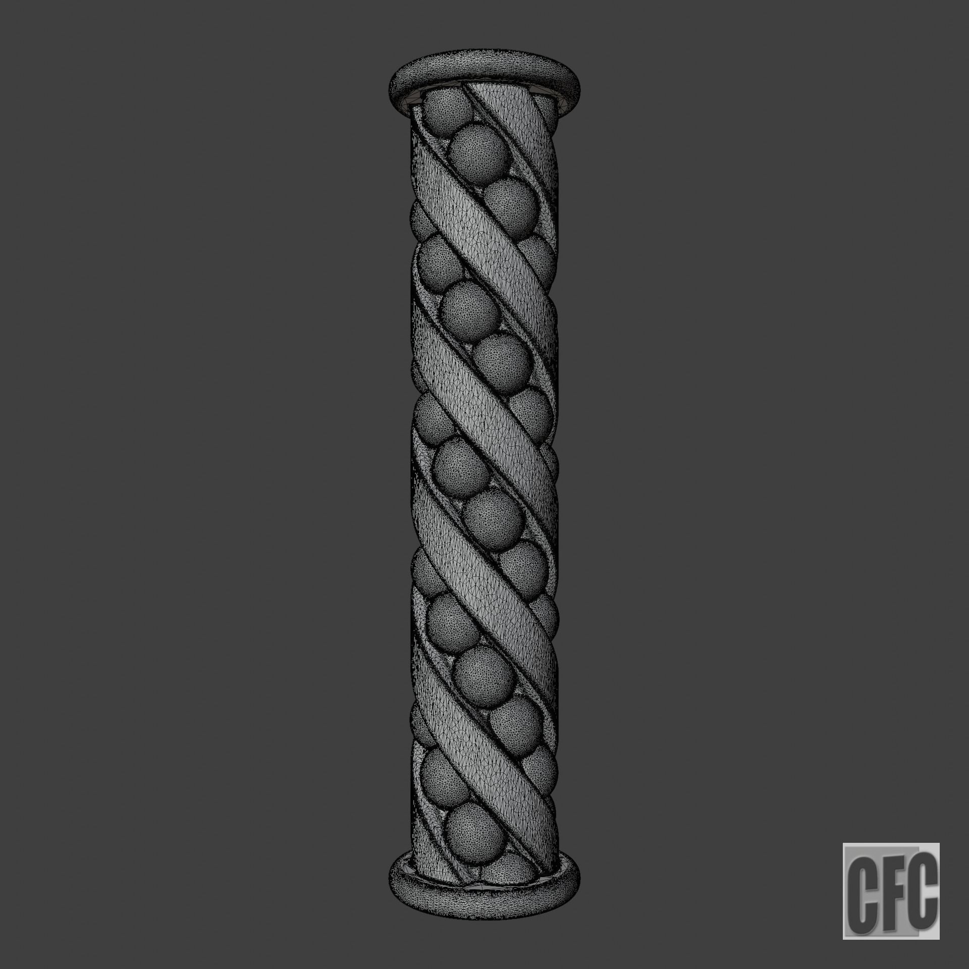 Goth shaft - 3d model for CNC - GothShaftCFC02 3D print model_3