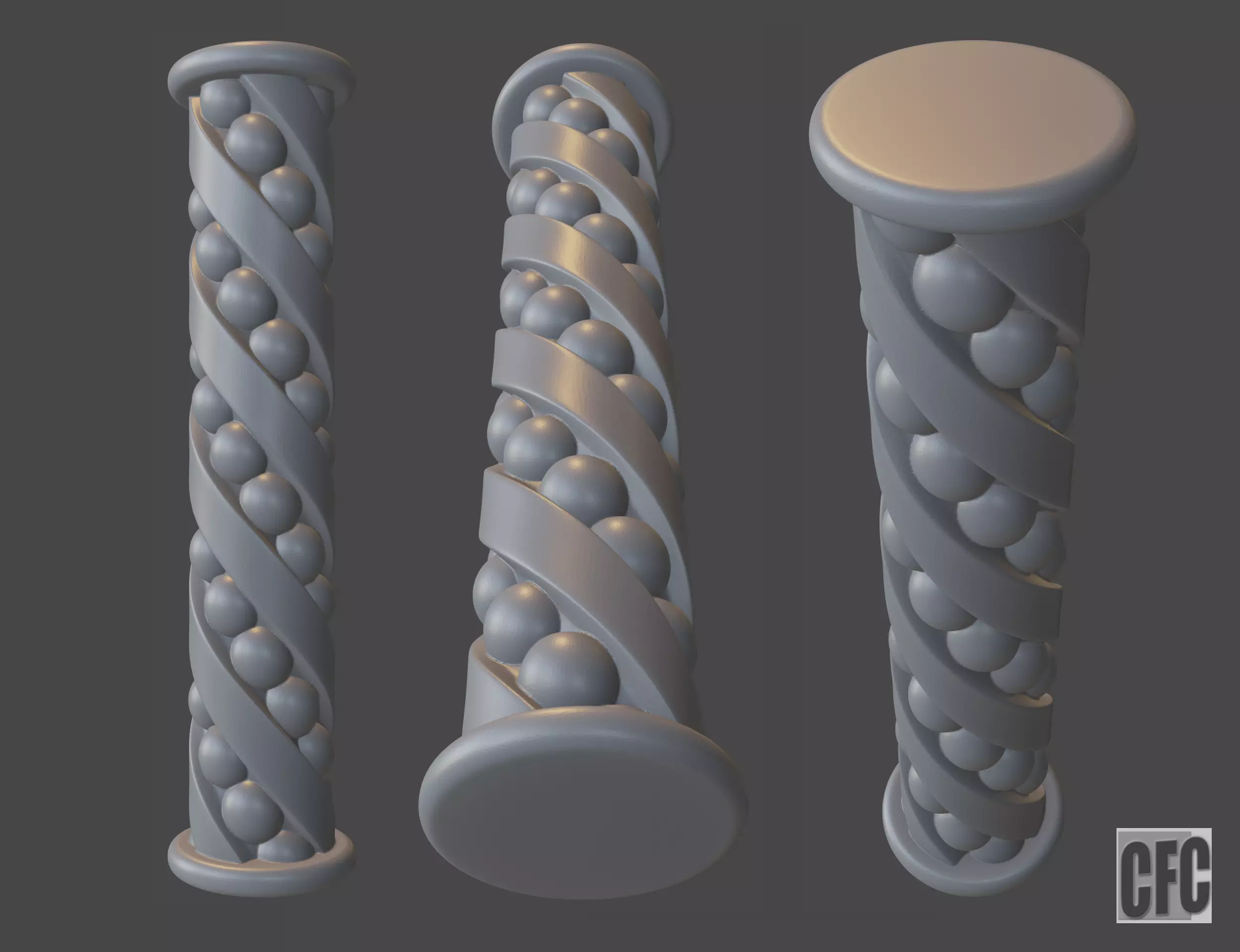 Goth shaft - 3d model for CNC - GothShaftCFC02 3D print model_0