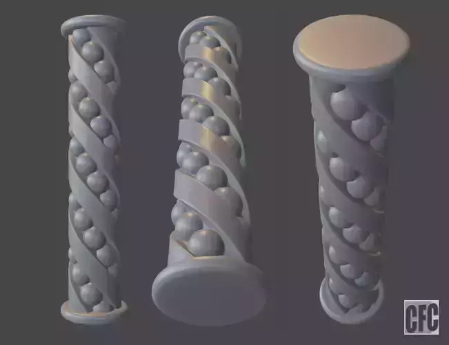 Goth shaft - 3d model for CNC - GothShaftCFC02 3D print model