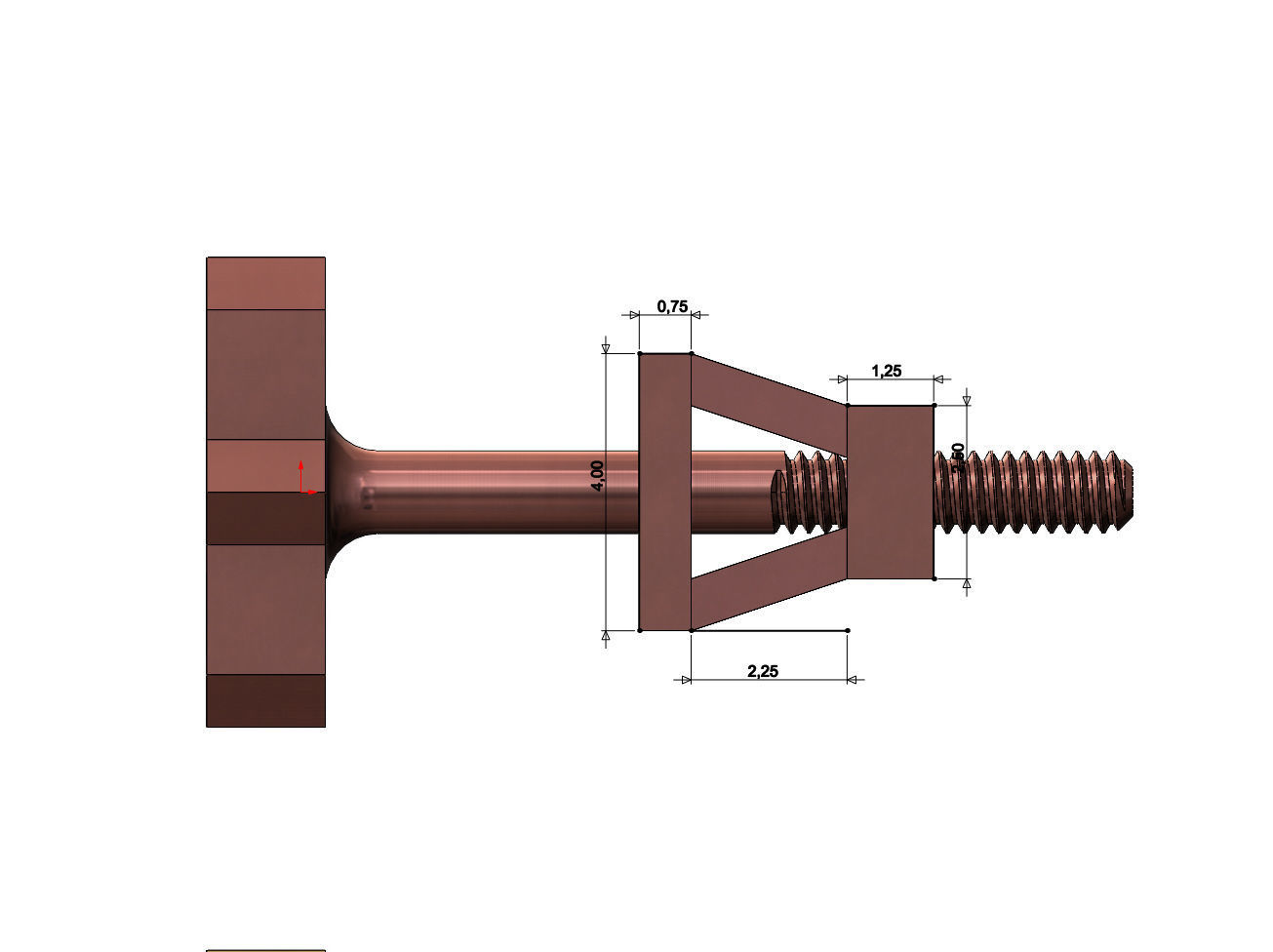 Moucharabih motif stud earring 3D print model_5