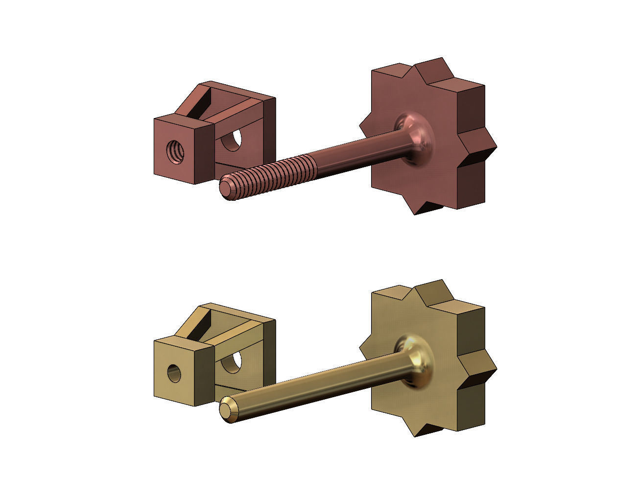 Moucharabih motif stud earring 3D print model_8