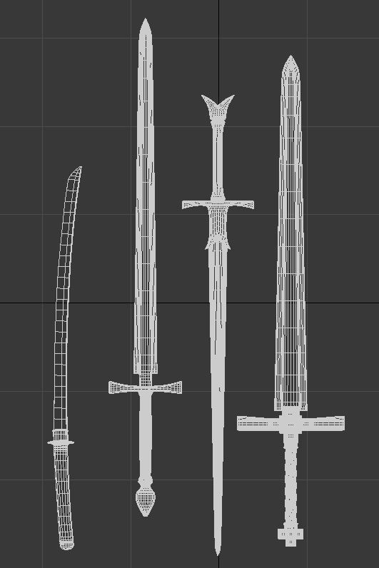 Sword Pack Low-poly 3D model_3