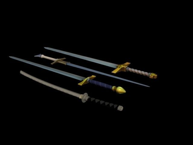 Sword Pack Low-poly 3D model_1