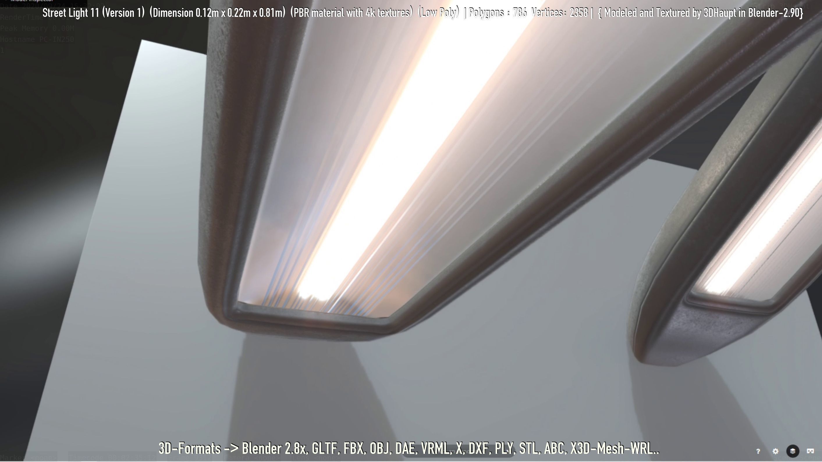 Street Light -11- Low-Poly Version -1- Low-poly 3D model_125