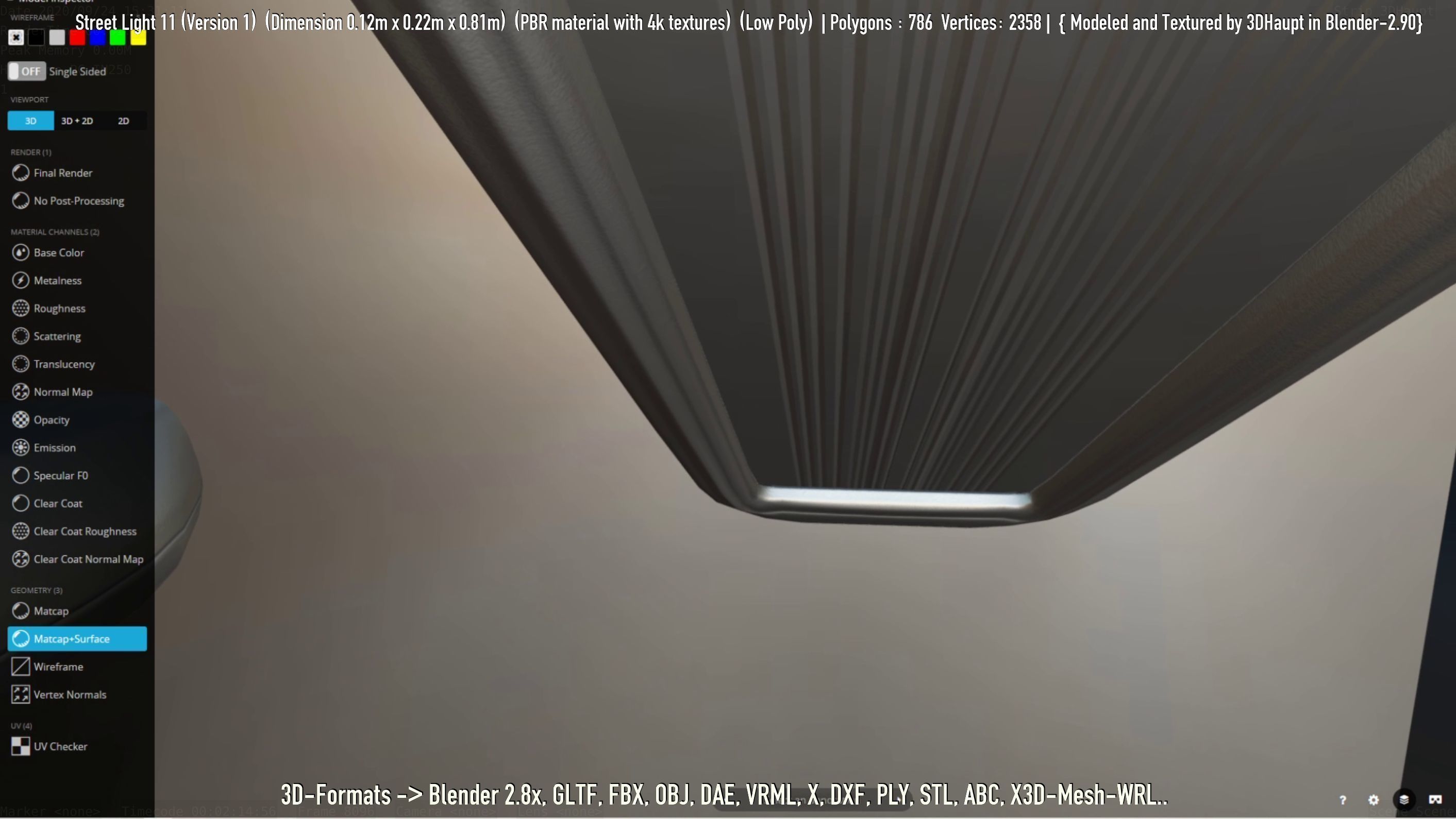 Street Light -11- Low-Poly Version -1- Low-poly 3D model_92