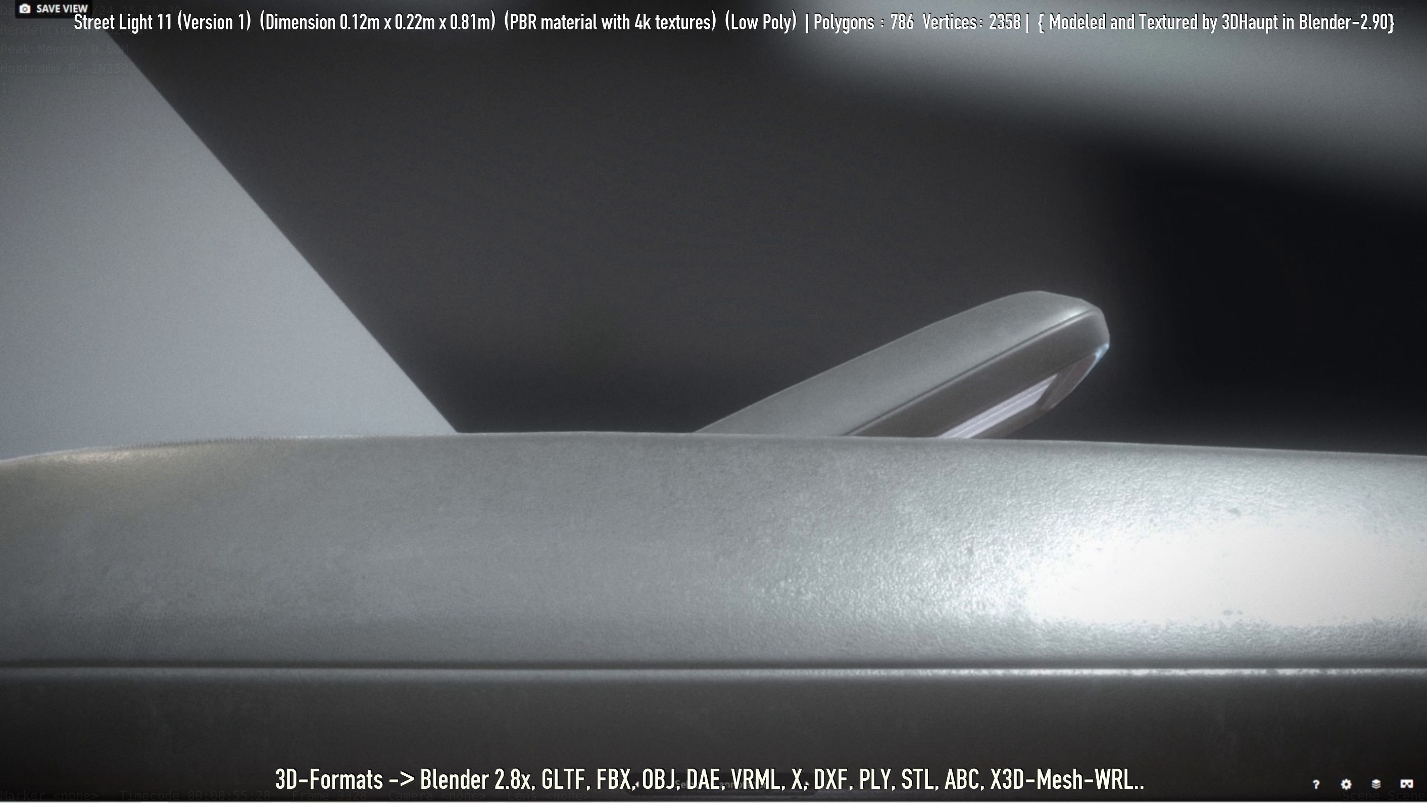 Street Light -11- Low-Poly Version -1- Low-poly 3D model_22