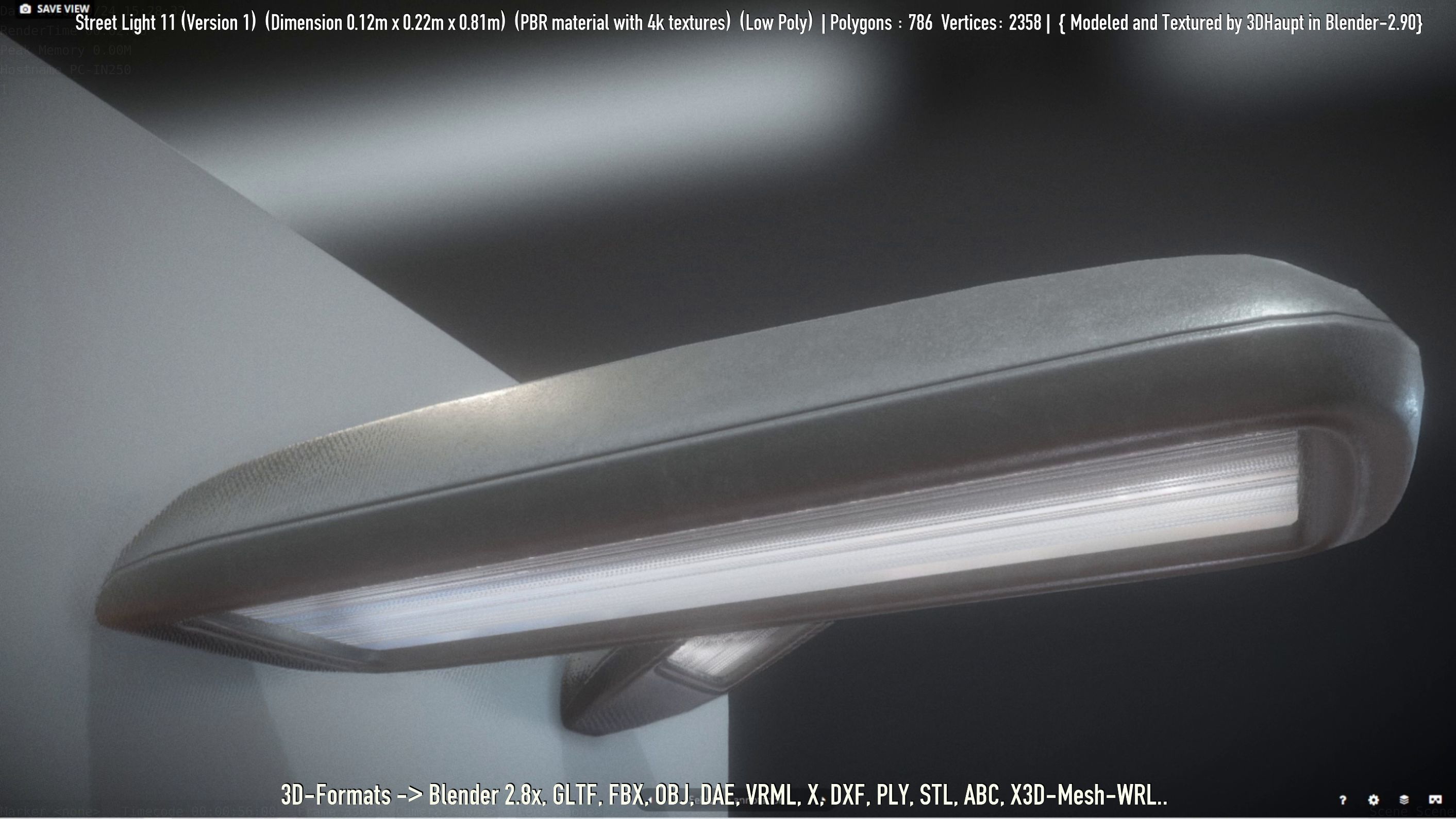 Street Light -11- Low-Poly Version -1- Low-poly 3D model_51