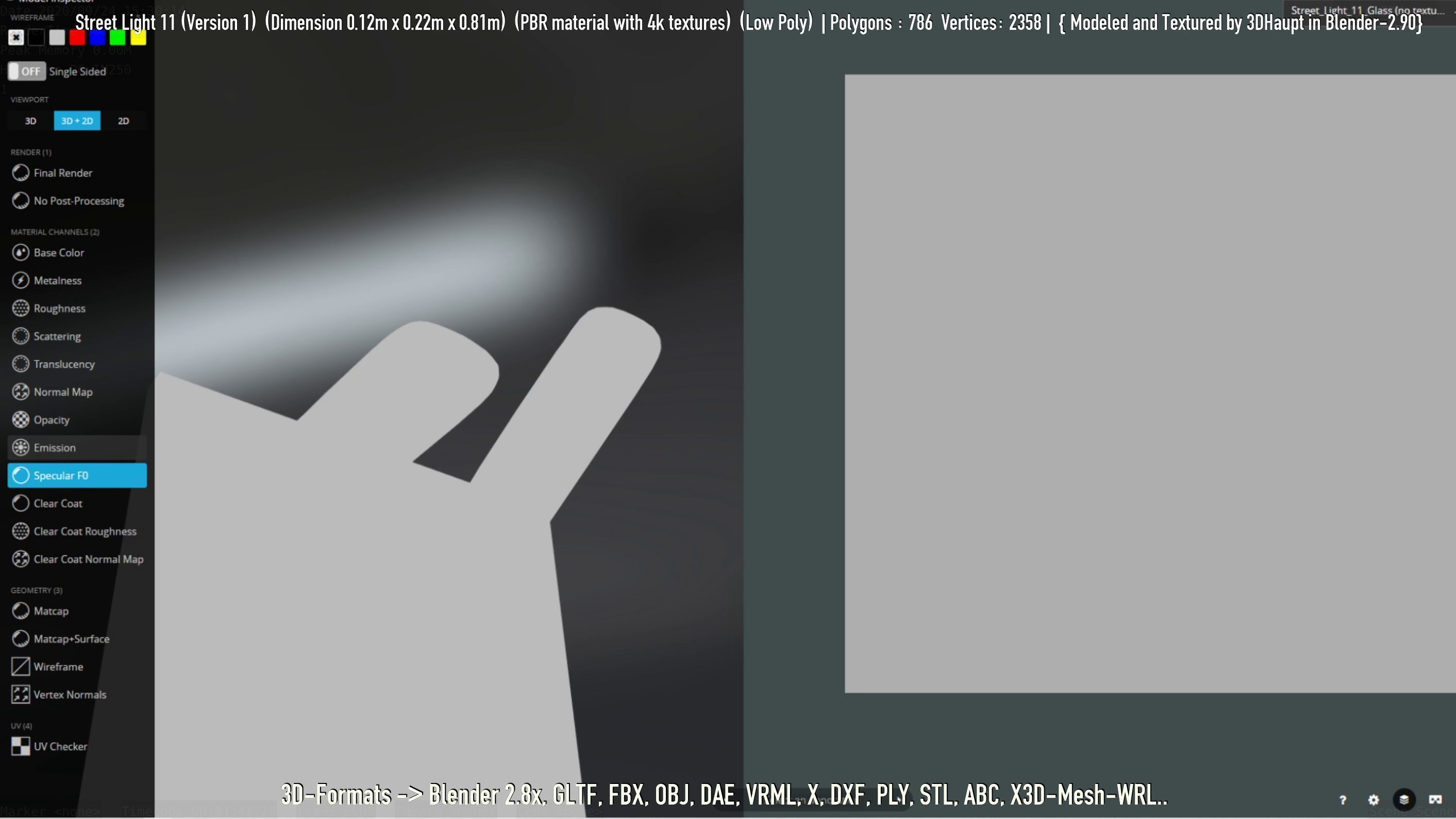 Street Light -11- Low-Poly Version -1- Low-poly 3D model_82