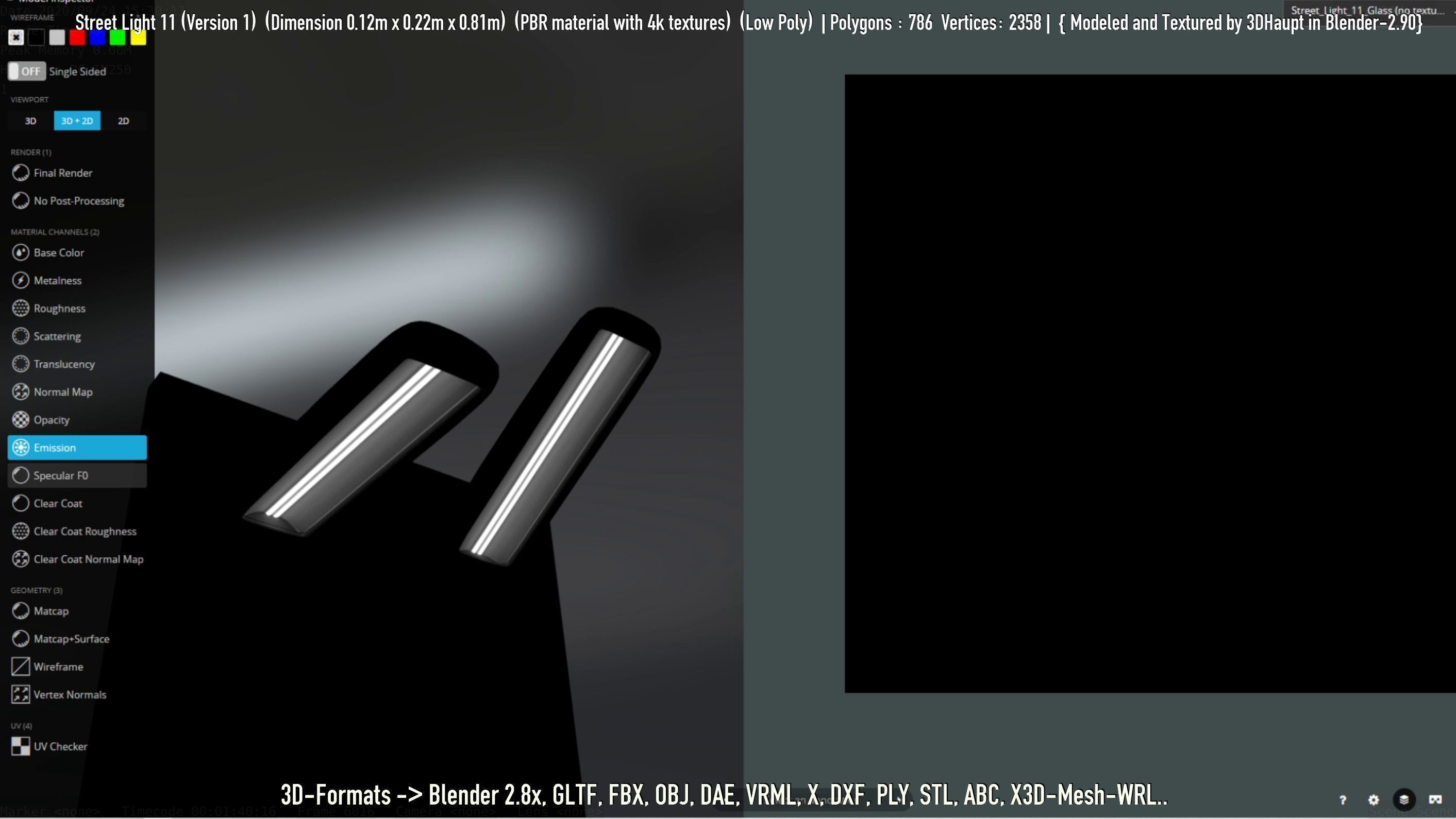 Street Light -11- Low-Poly Version -1- Low-poly 3D model_31