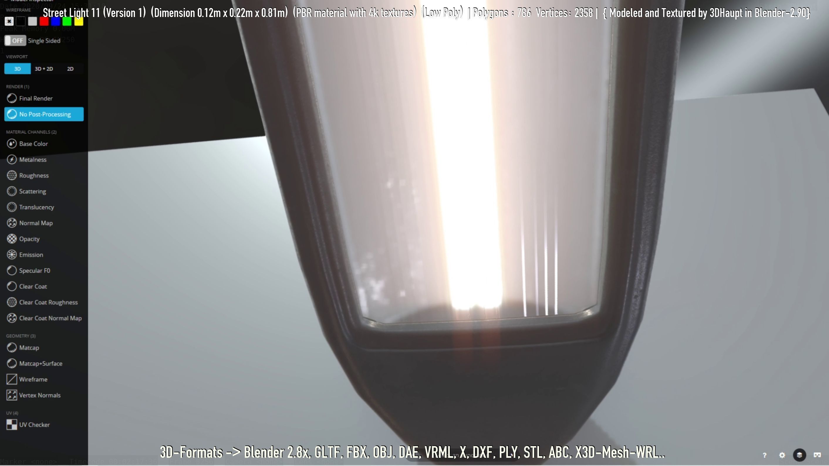 Street Light -11- Low-Poly Version -1- Low-poly 3D model_68