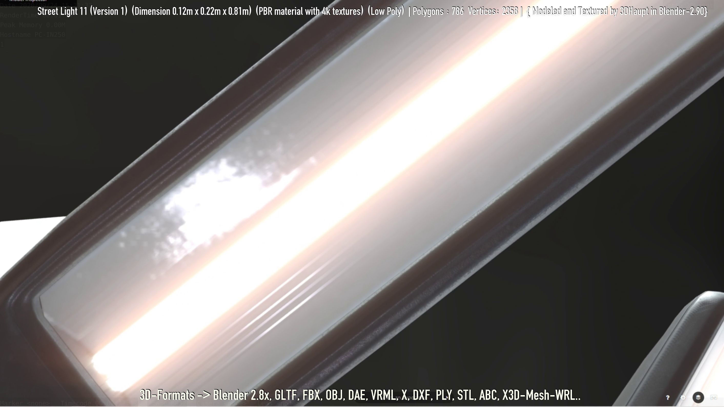 Street Light -11- Low-Poly Version -1- Low-poly 3D model_99