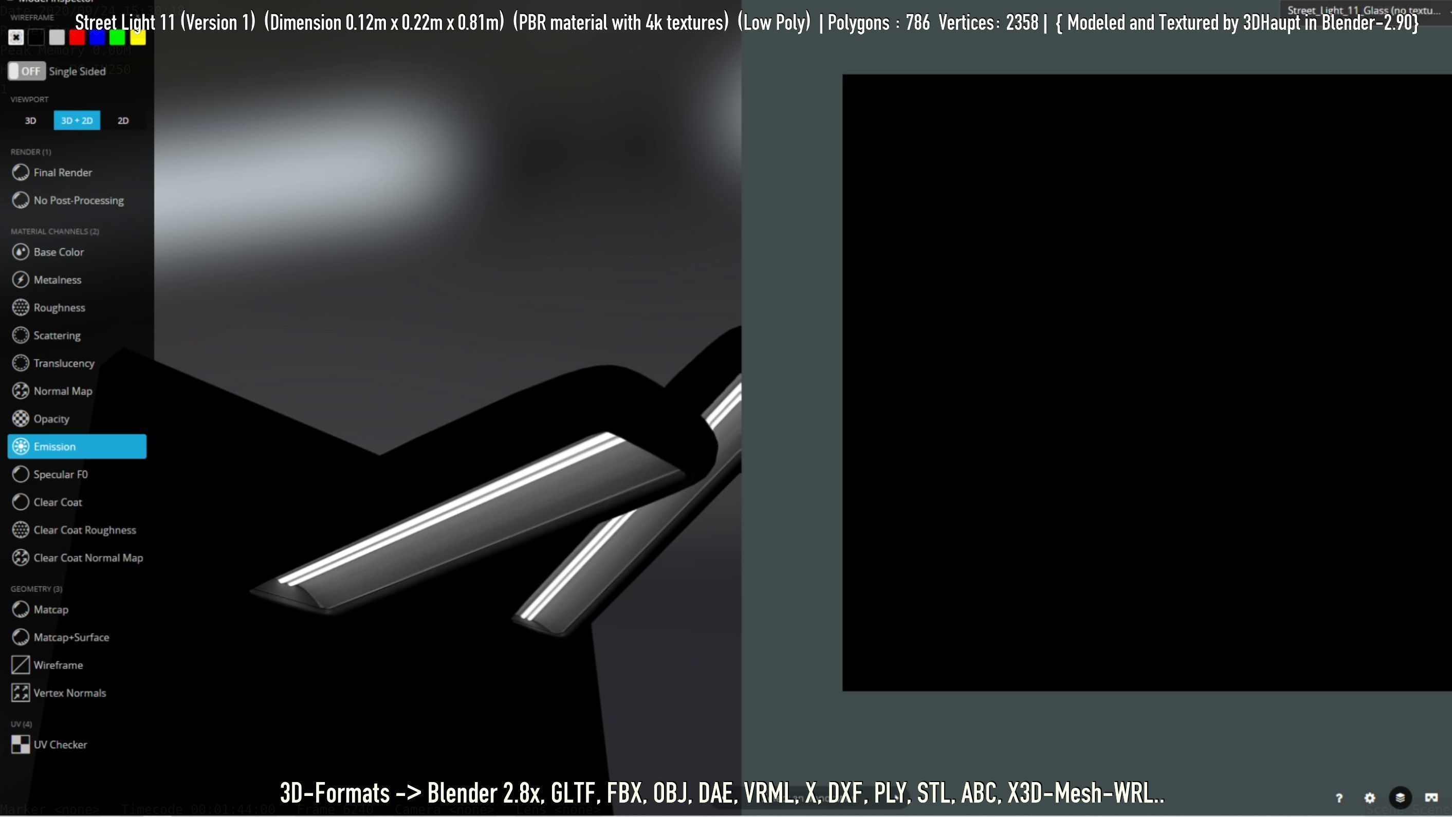 Street Light -11- Low-Poly Version -1- Low-poly 3D model_96