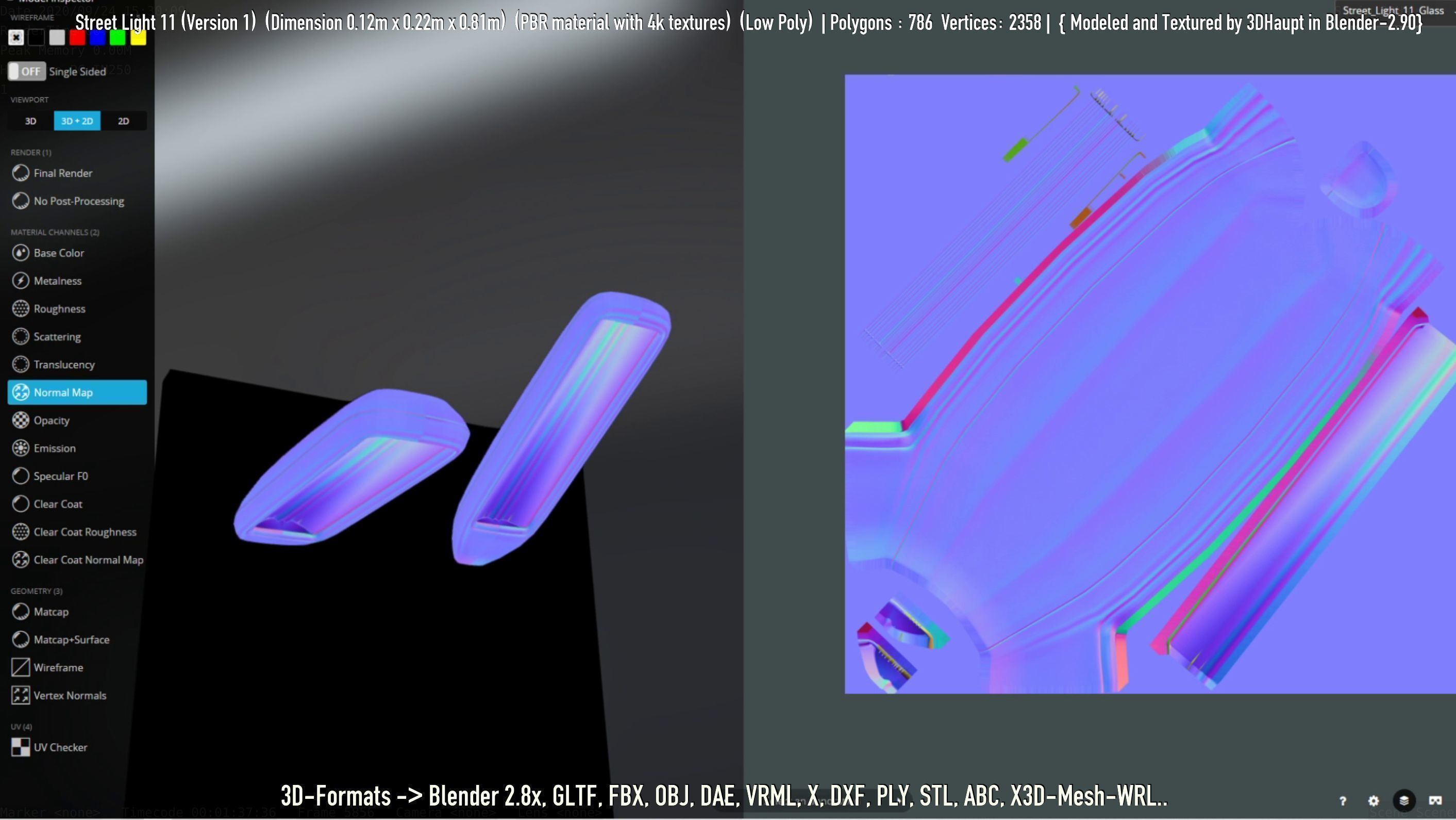 Street Light -11- Low-Poly Version -1- Low-poly 3D model_30