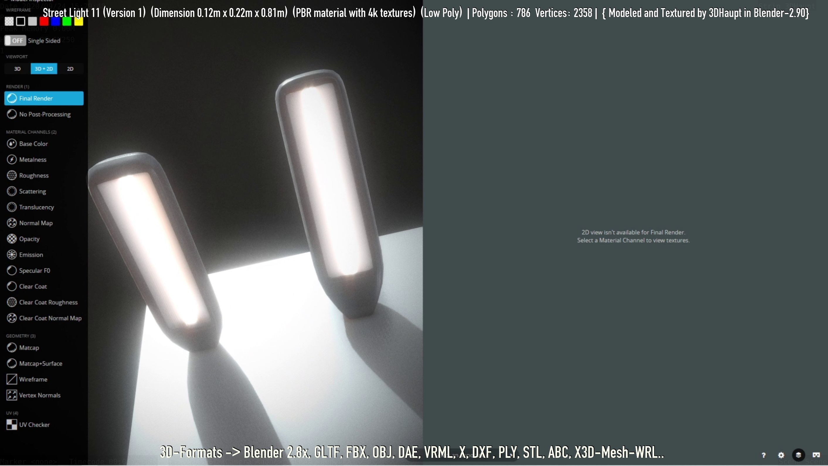 Street Light -11- Low-Poly Version -1- Low-poly 3D model_72