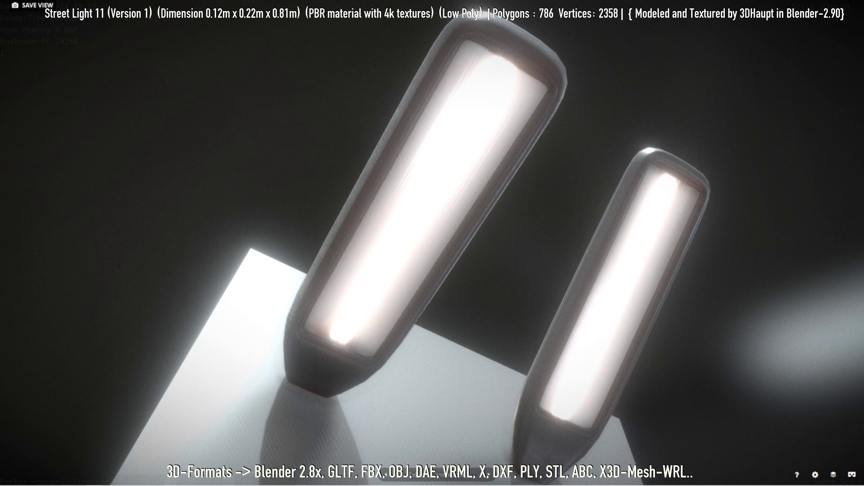 Street Light -11- Low-Poly Version -1- Low-poly 3D model_56