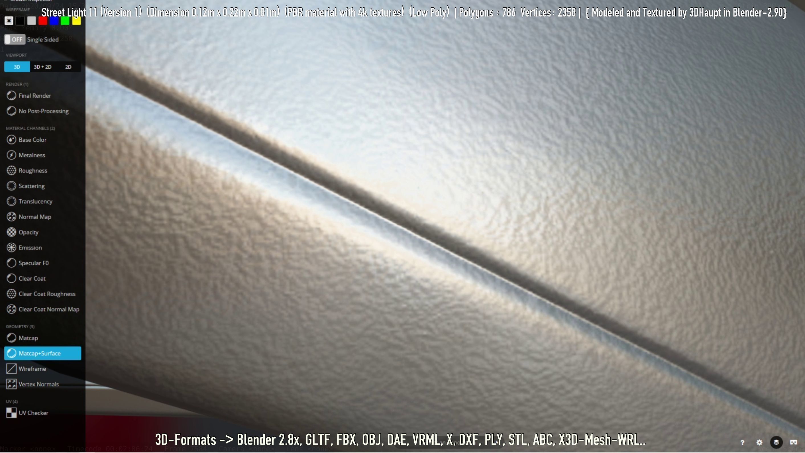 Street Light -11- Low-Poly Version -1- Low-poly 3D model_48