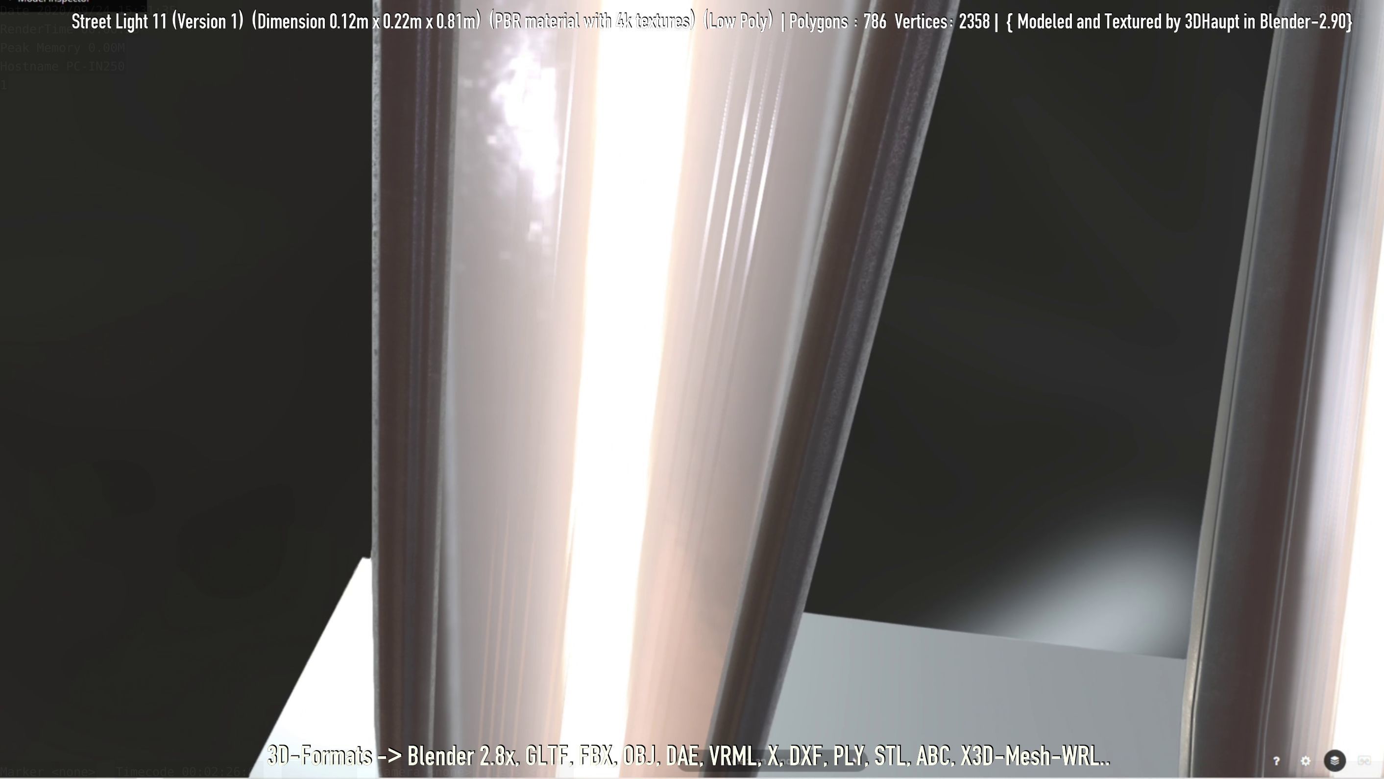 Street Light -11- Low-Poly Version -1- Low-poly 3D model_54