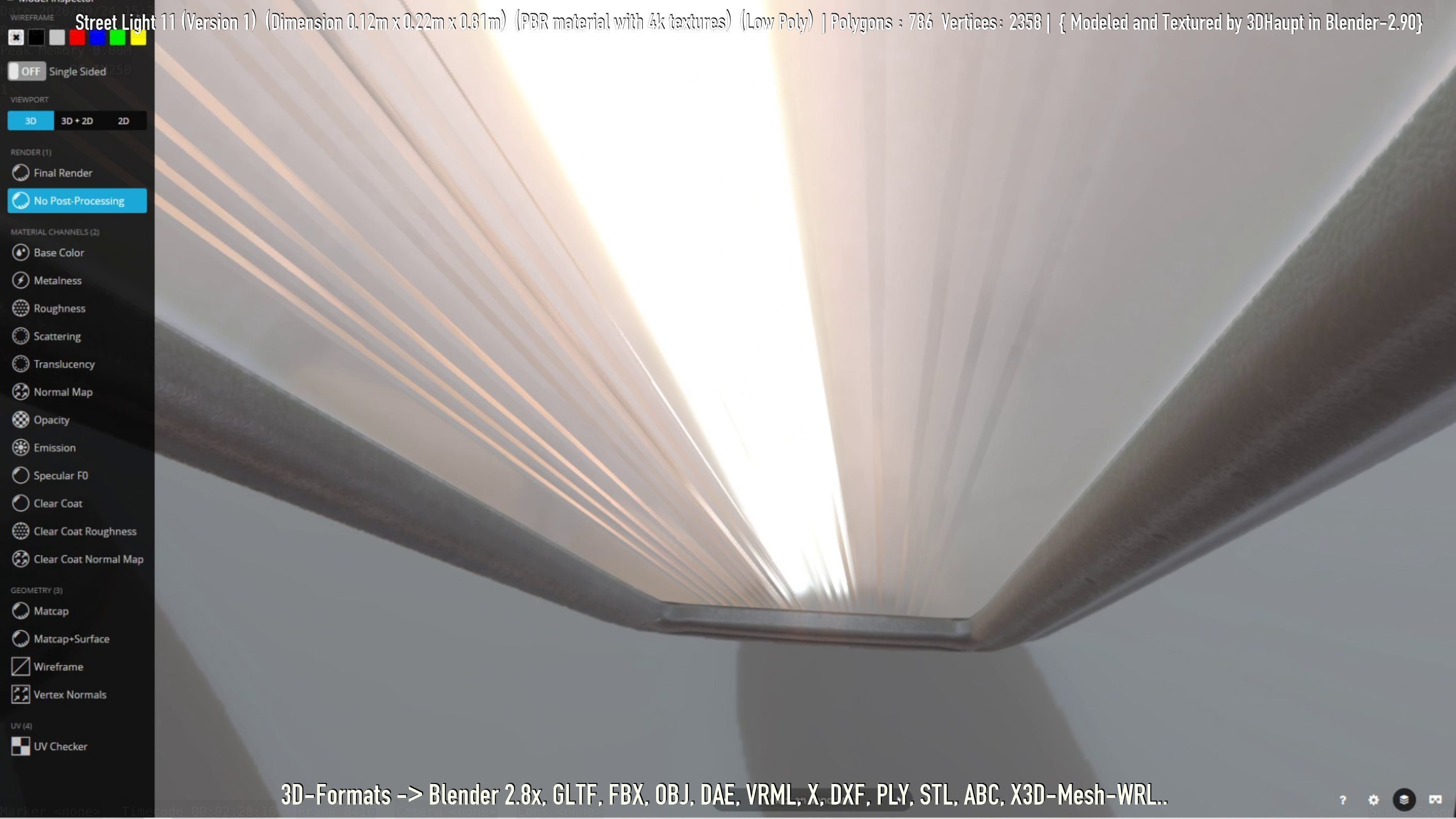 Street Light -11- Low-Poly Version -1- Low-poly 3D model_120