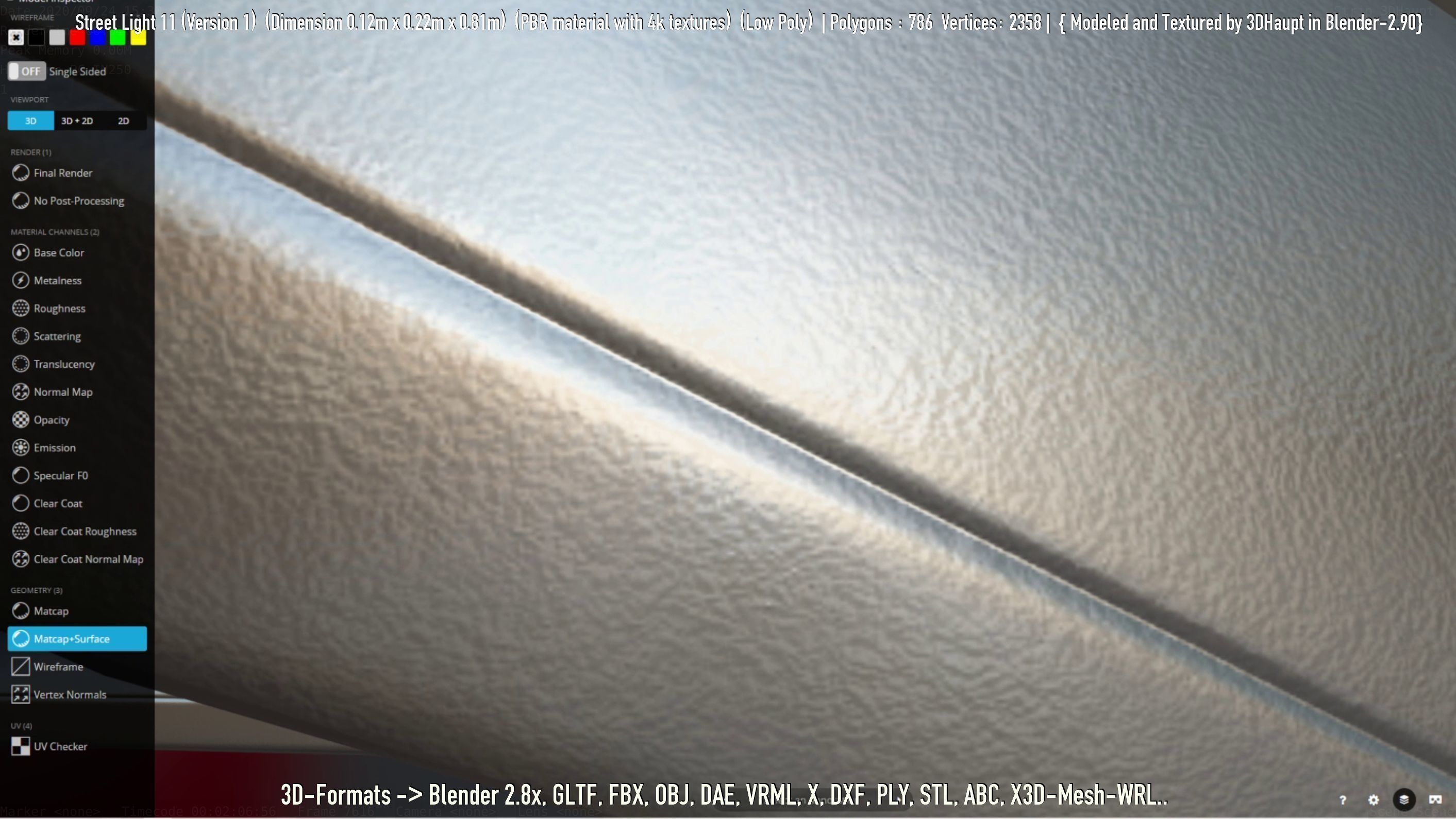 Street Light -11- Low-Poly Version -1- Low-poly 3D model_33