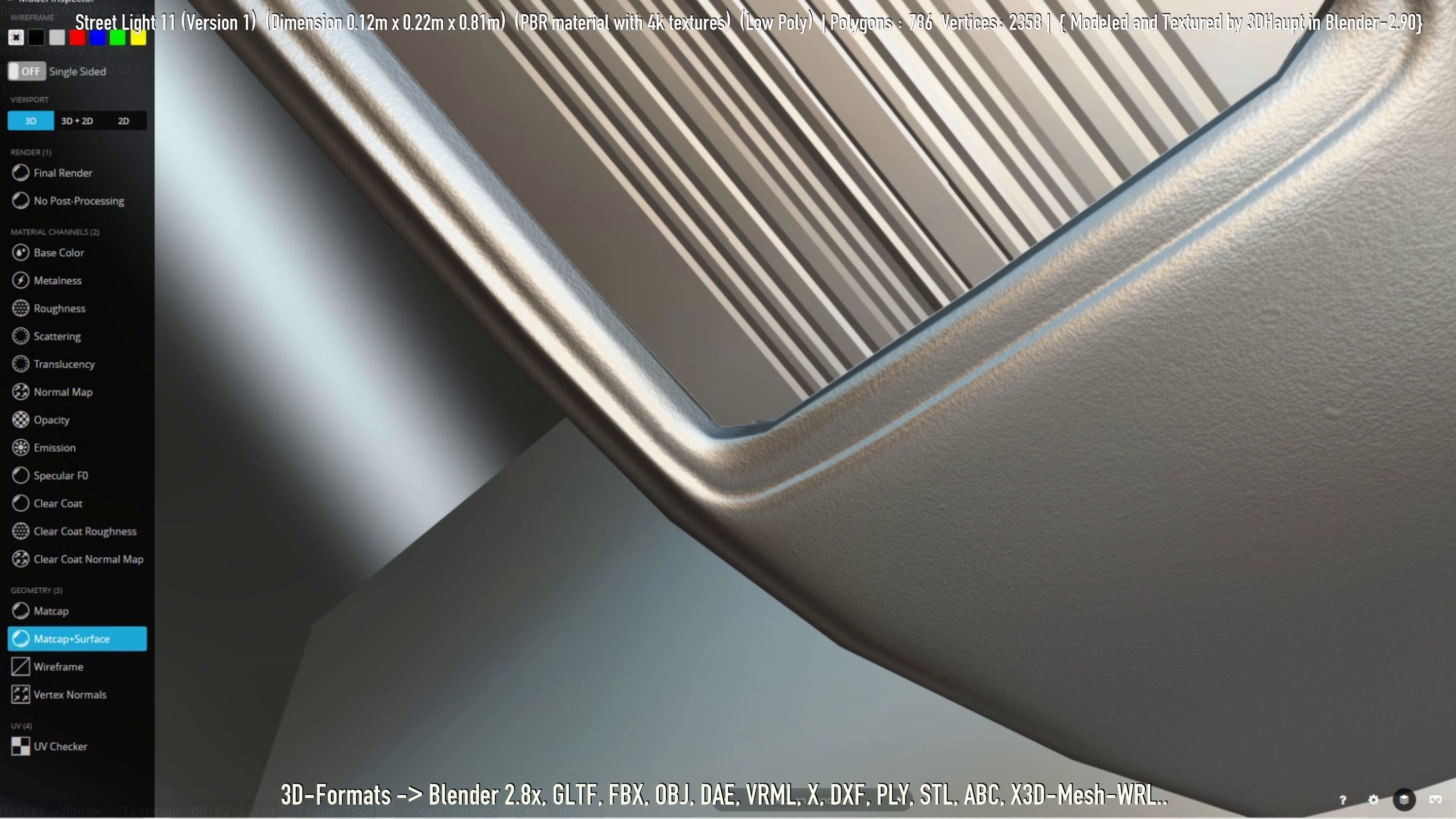 Street Light -11- Low-Poly Version -1- Low-poly 3D model_55