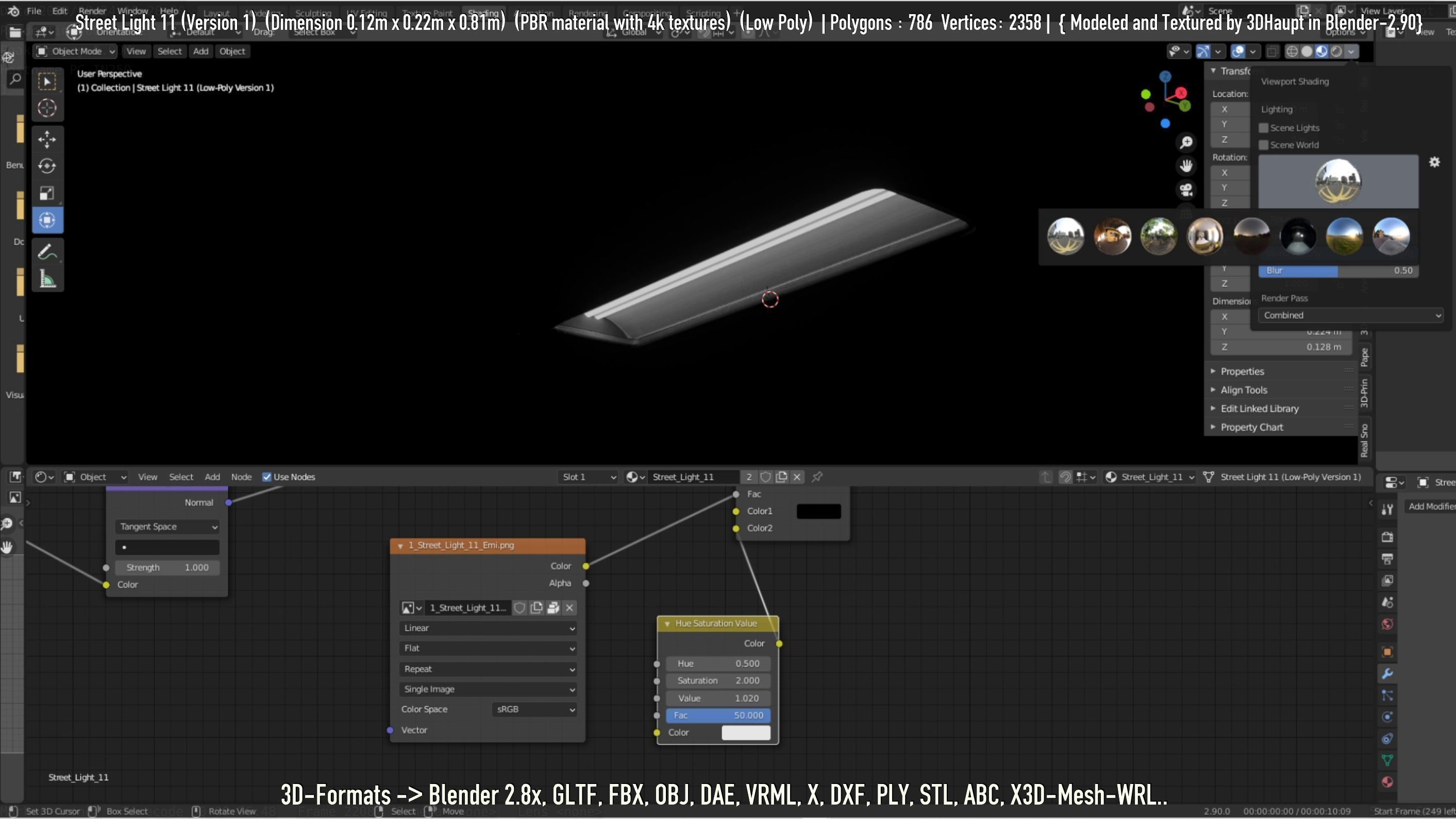 Street Light -11- Low-Poly Version -1- Low-poly 3D model_50