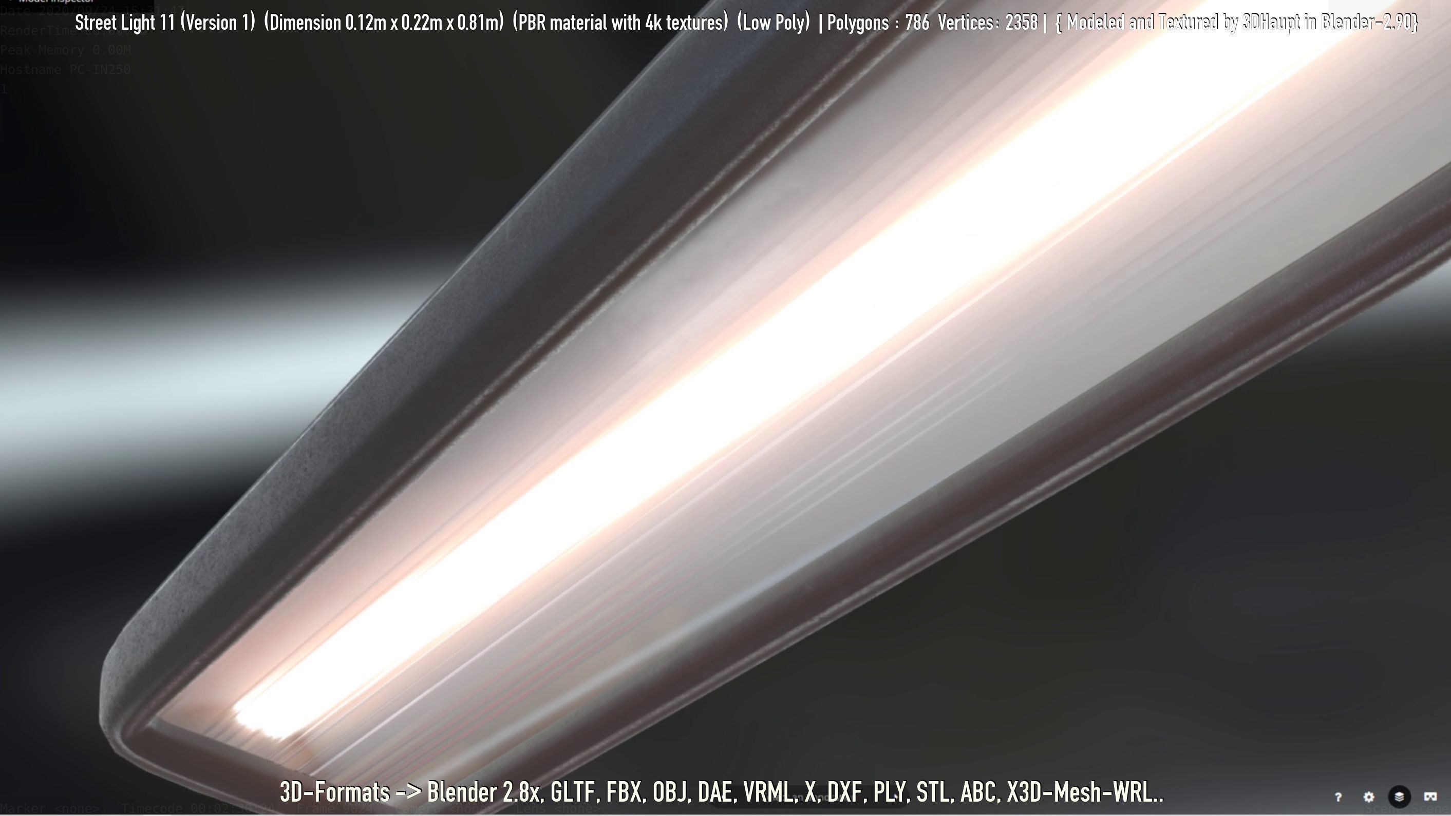 Street Light -11- Low-Poly Version -1- Low-poly 3D model_118