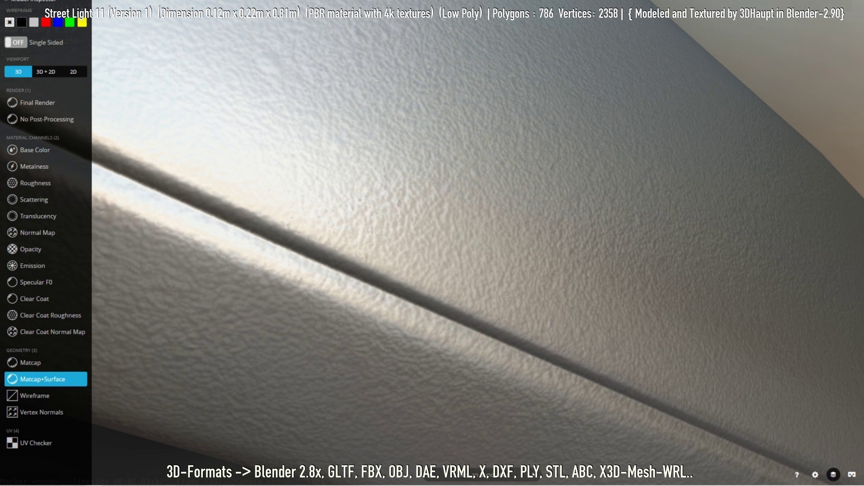 Street Light -11- Low-Poly Version -1- Low-poly 3D model_97