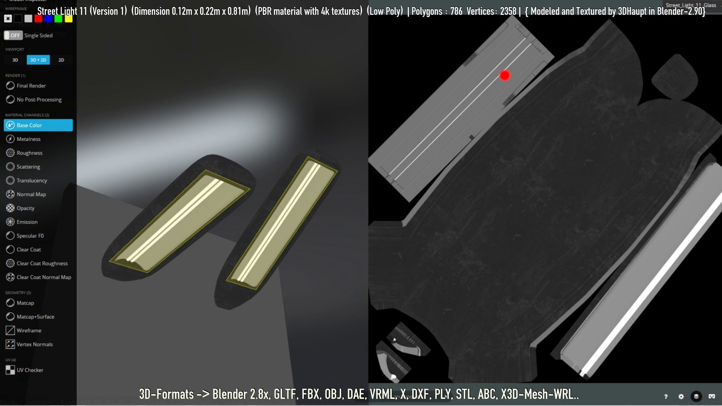 Street Light -11- Low-Poly Version -1- Low-poly 3D model_67