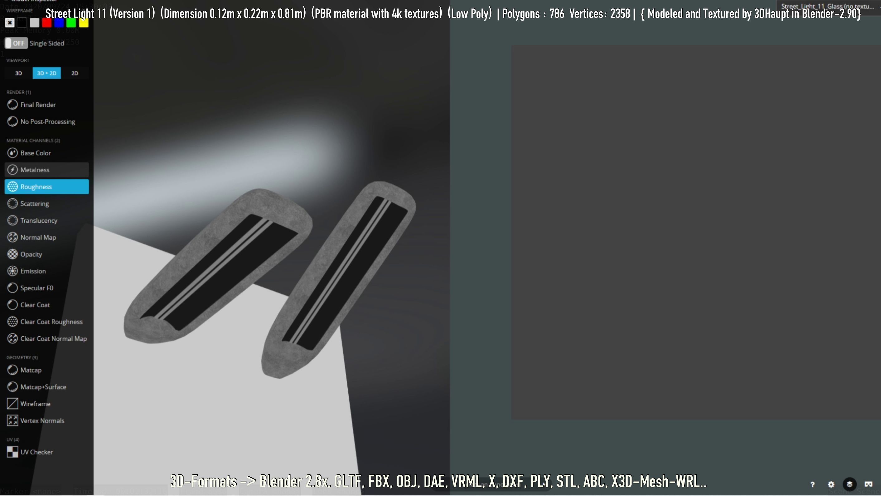 Street Light -11- Low-Poly Version -1- Low-poly 3D model_101