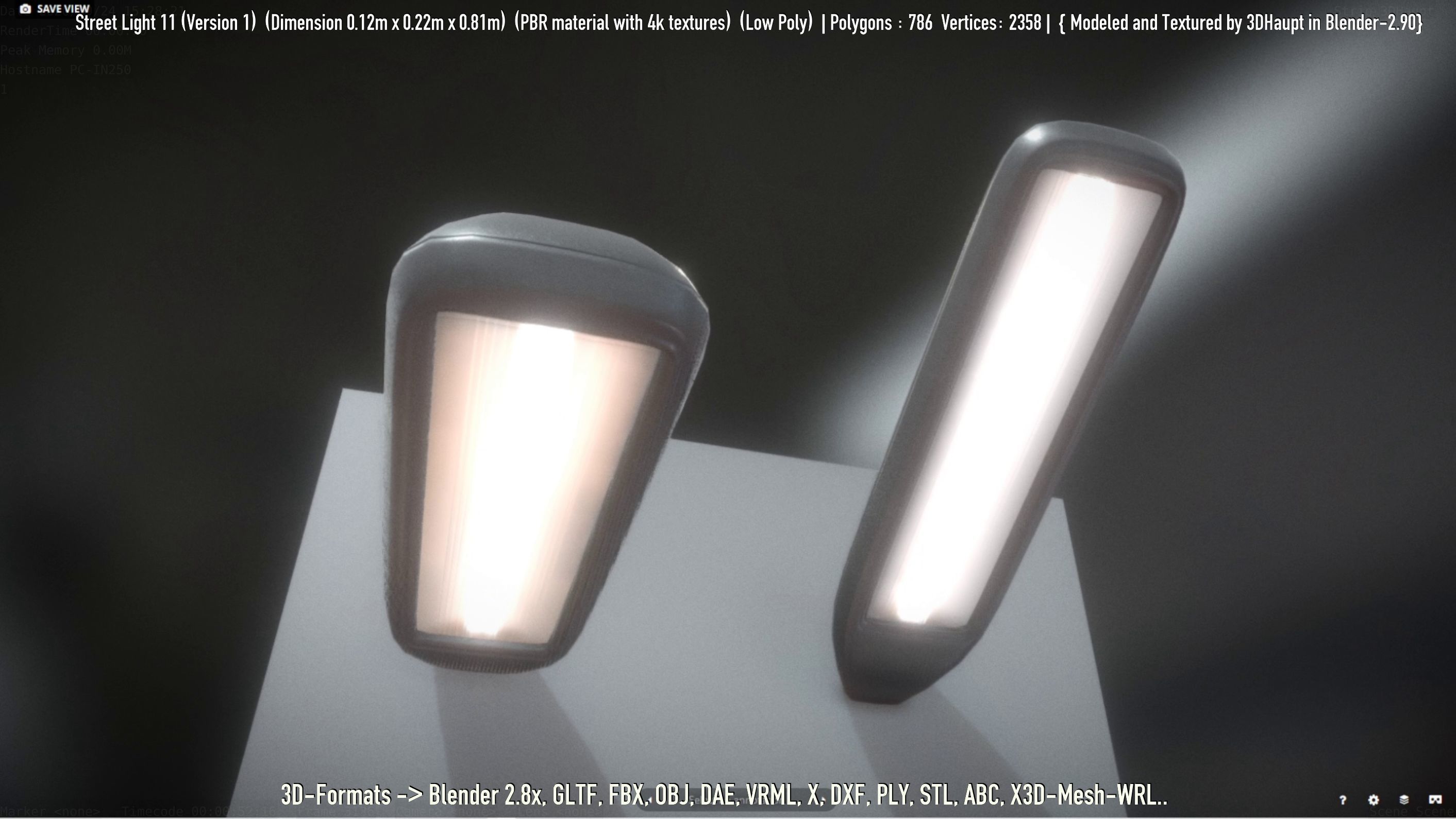 Street Light -11- Low-Poly Version -1- Low-poly 3D model_113