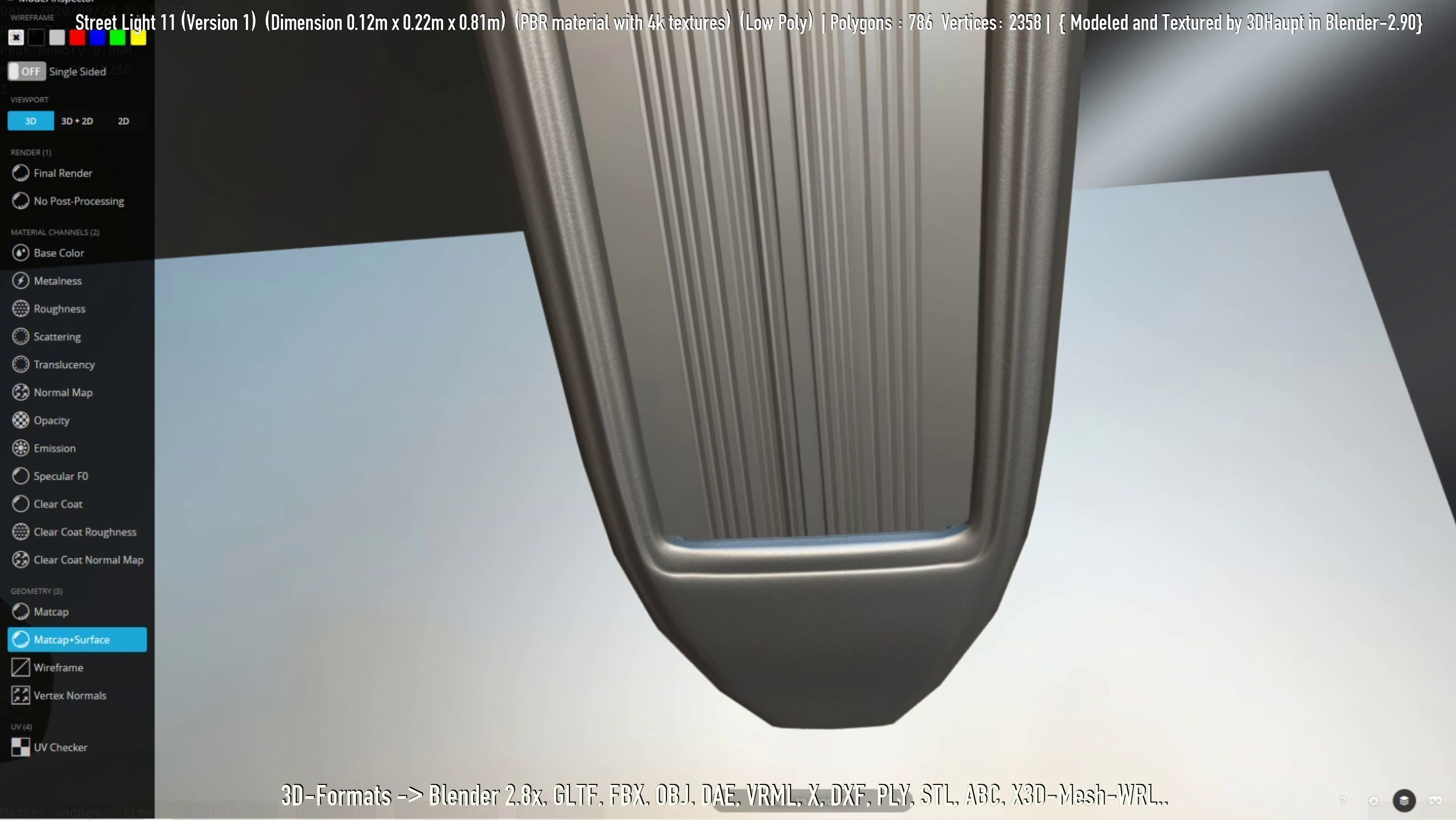 Street Light -11- Low-Poly Version -1- Low-poly 3D model_57