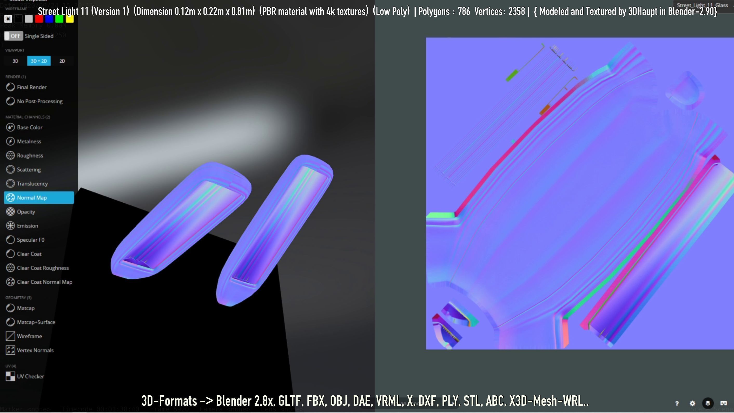 Street Light -11- Low-Poly Version -1- Low-poly 3D model_105