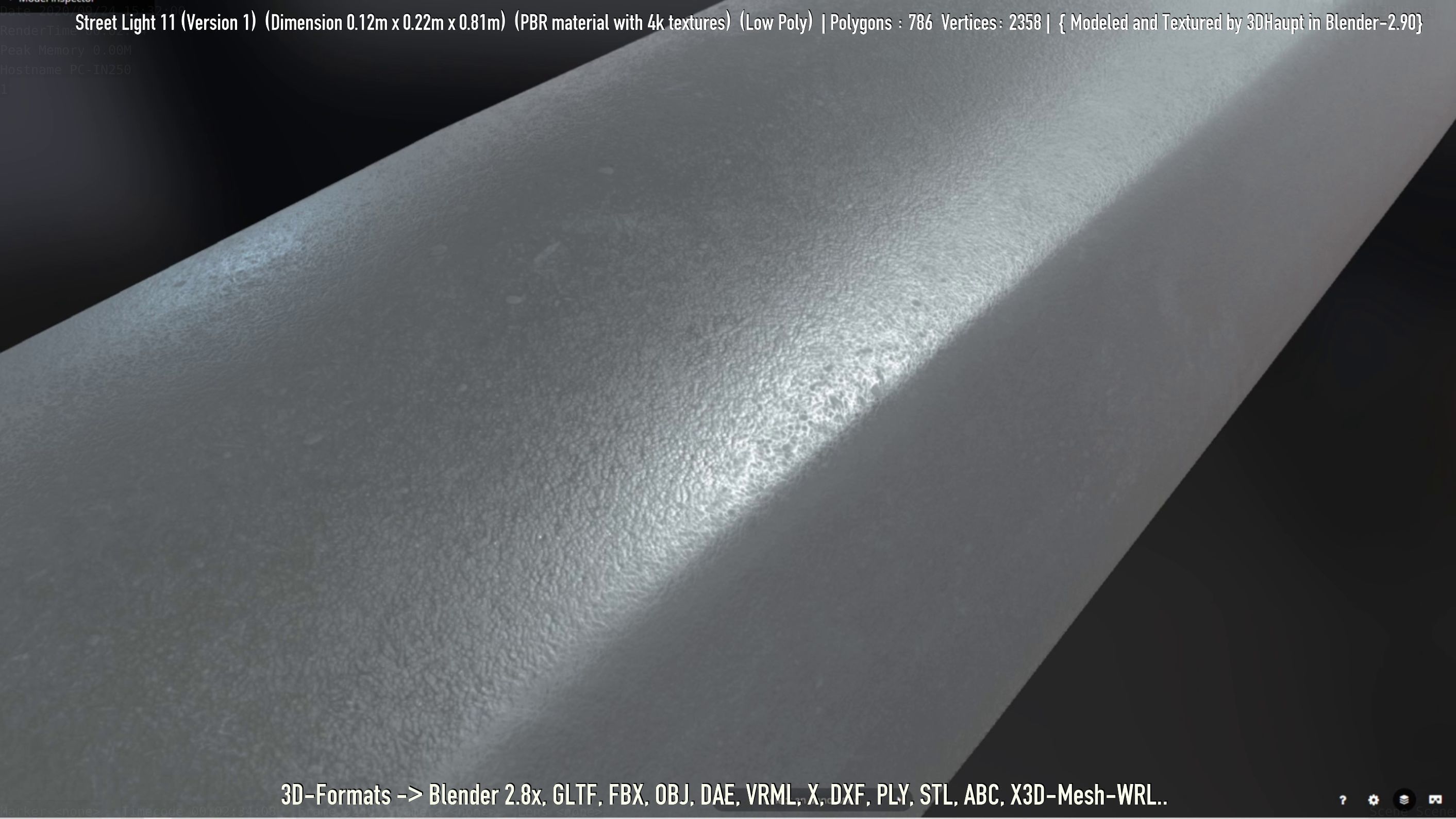 Street Light -11- Low-Poly Version -1- Low-poly 3D model_40