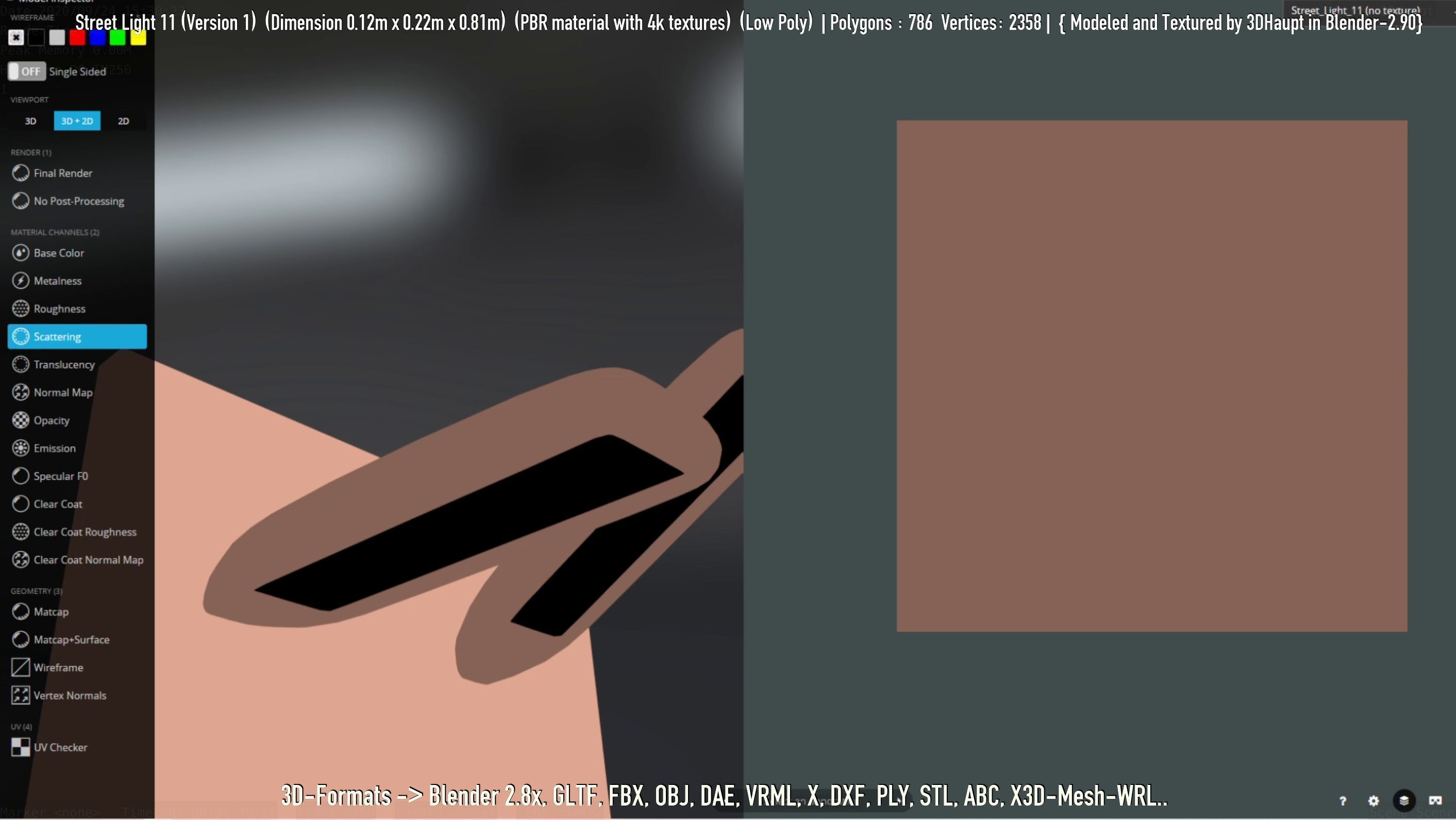 Street Light -11- Low-Poly Version -1- Low-poly 3D model_58