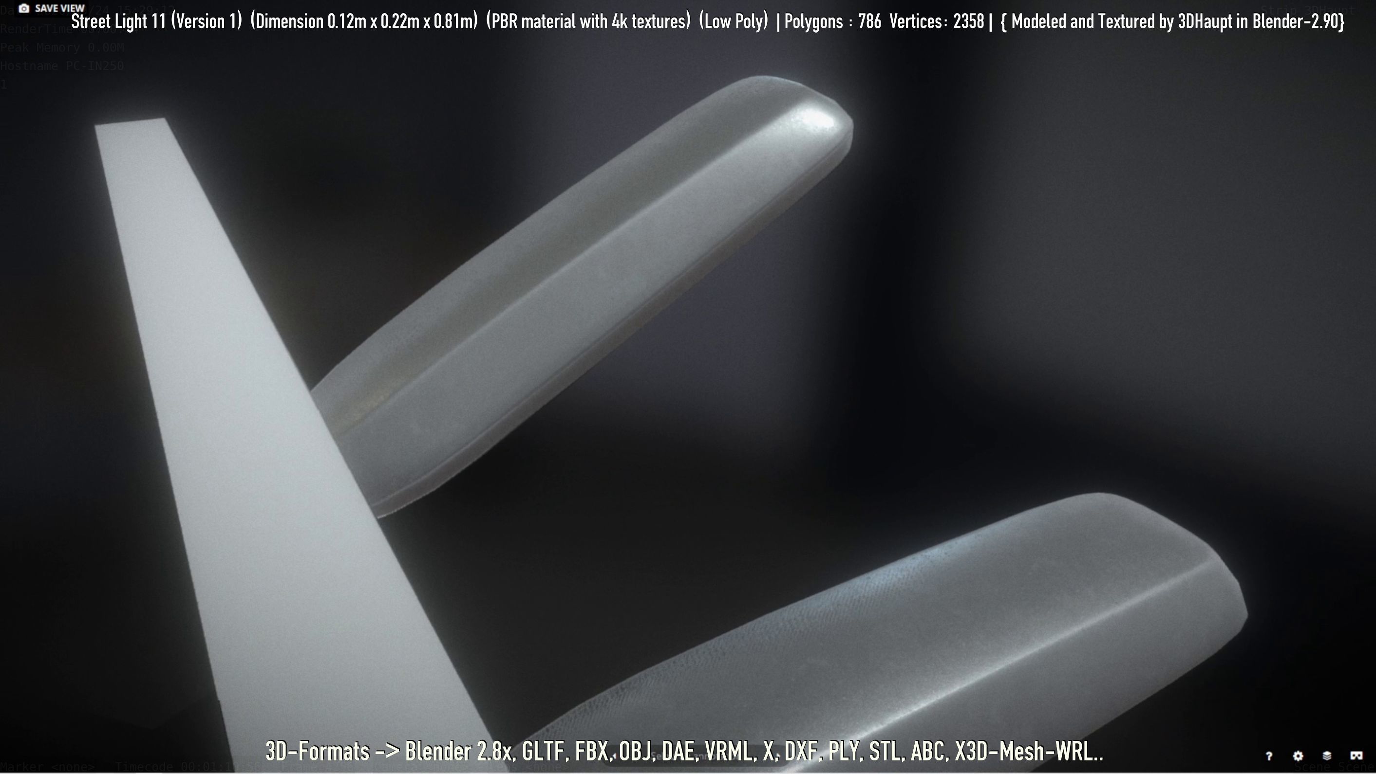 Street Light -11- Low-Poly Version -1- Low-poly 3D model_44