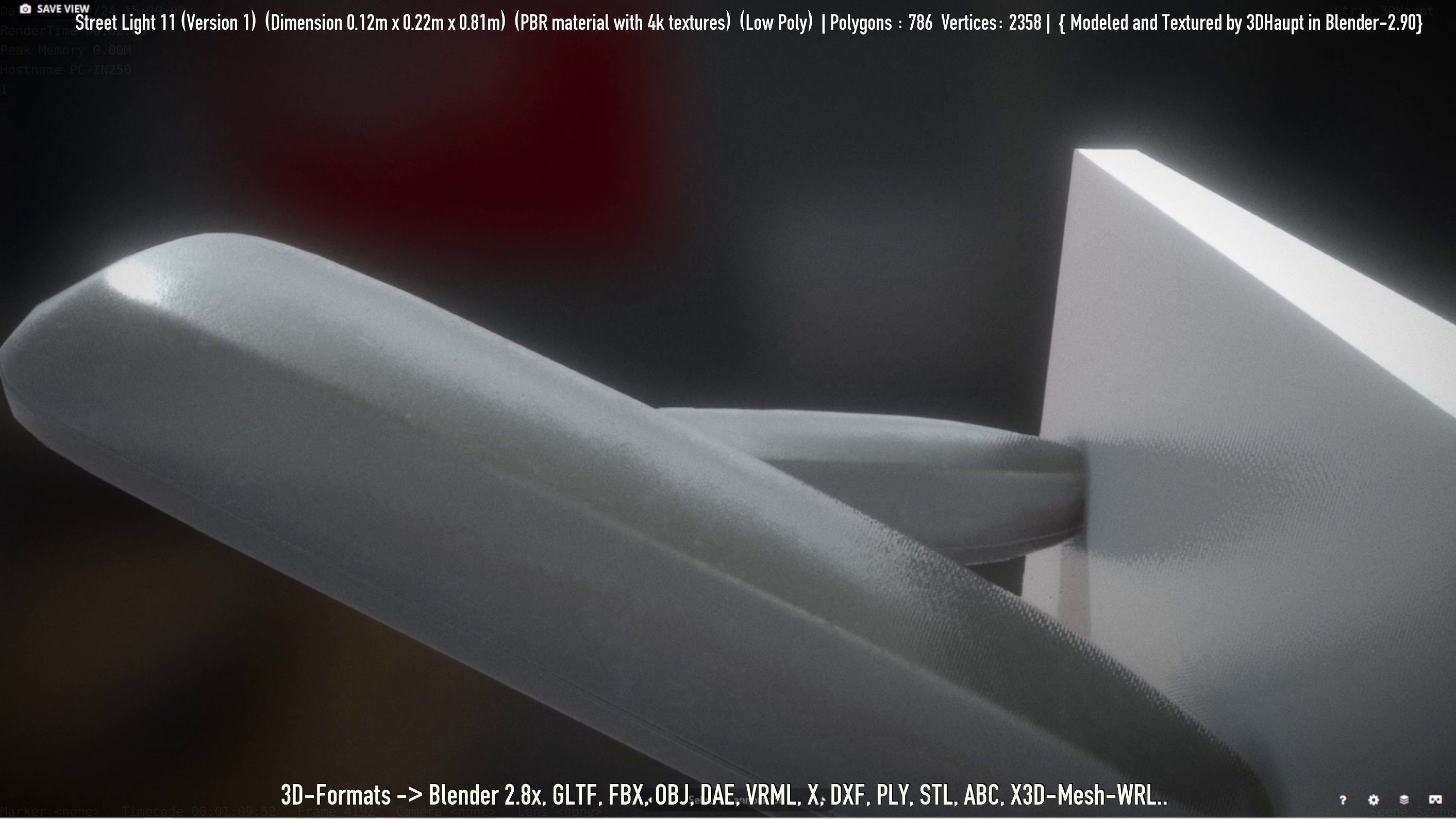 Street Light -11- Low-Poly Version -1- Low-poly 3D model_25