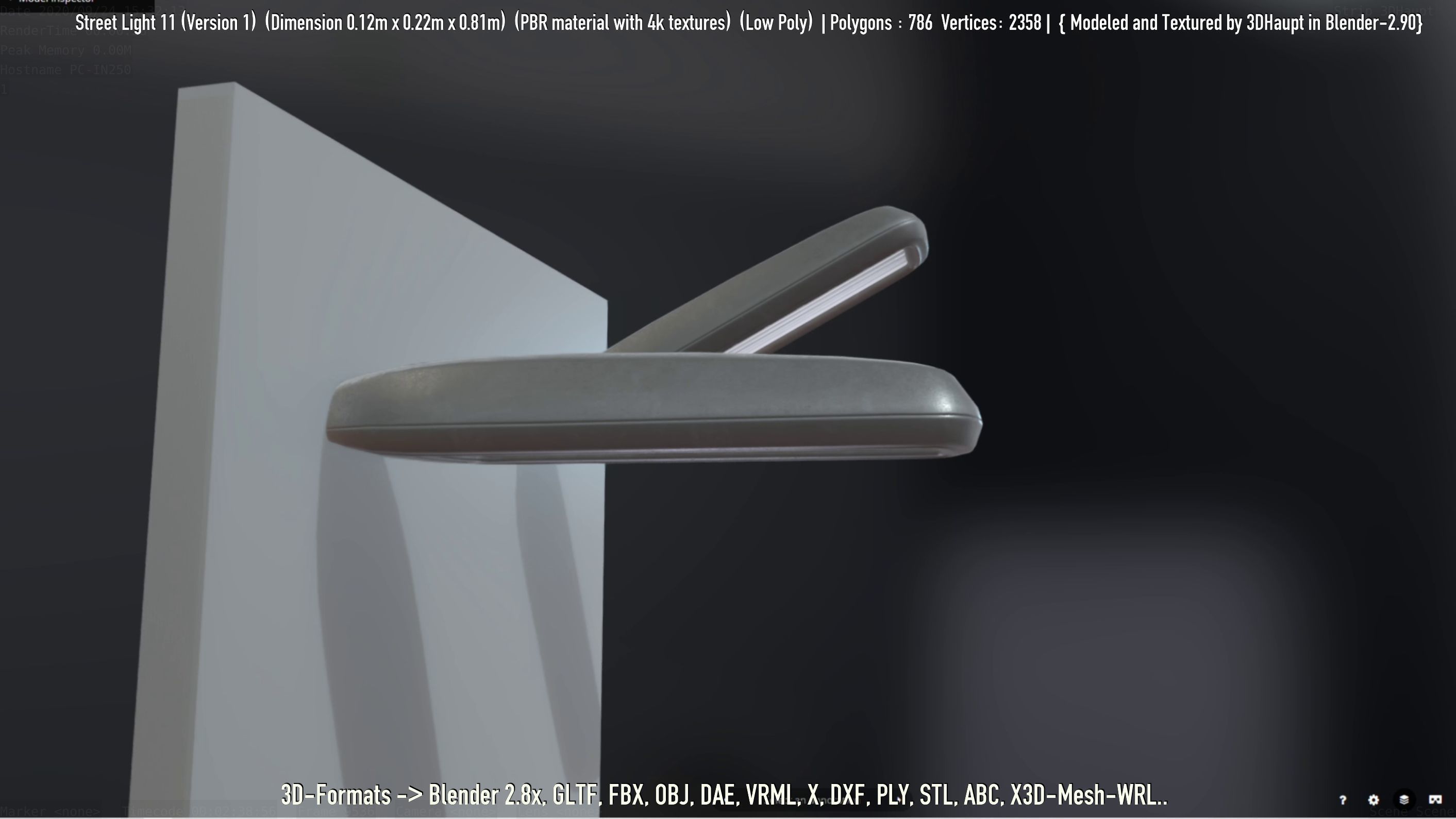 Street Light -11- Low-Poly Version -1- Low-poly 3D model_69