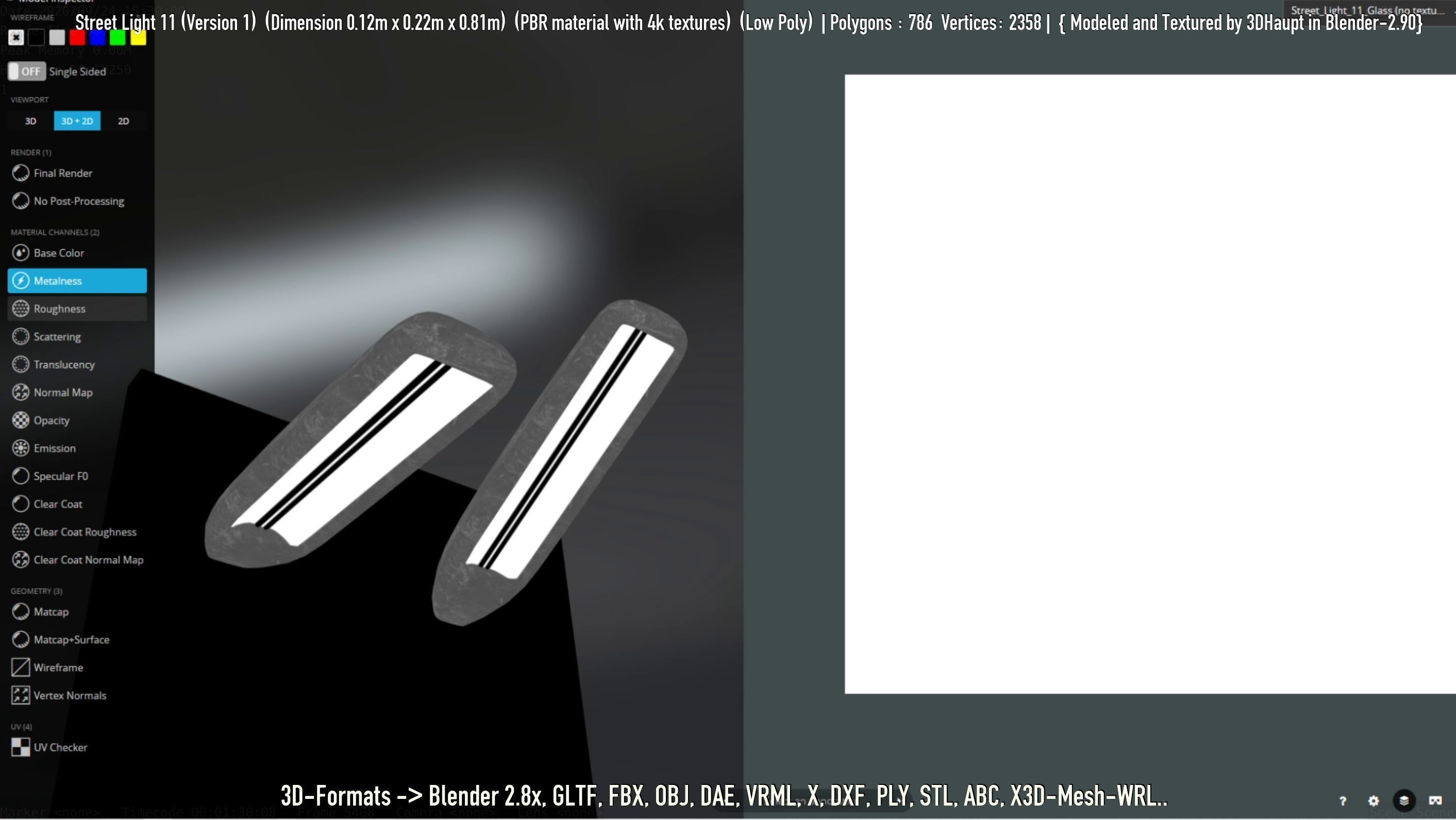 Street Light -11- Low-Poly Version -1- Low-poly 3D model_123