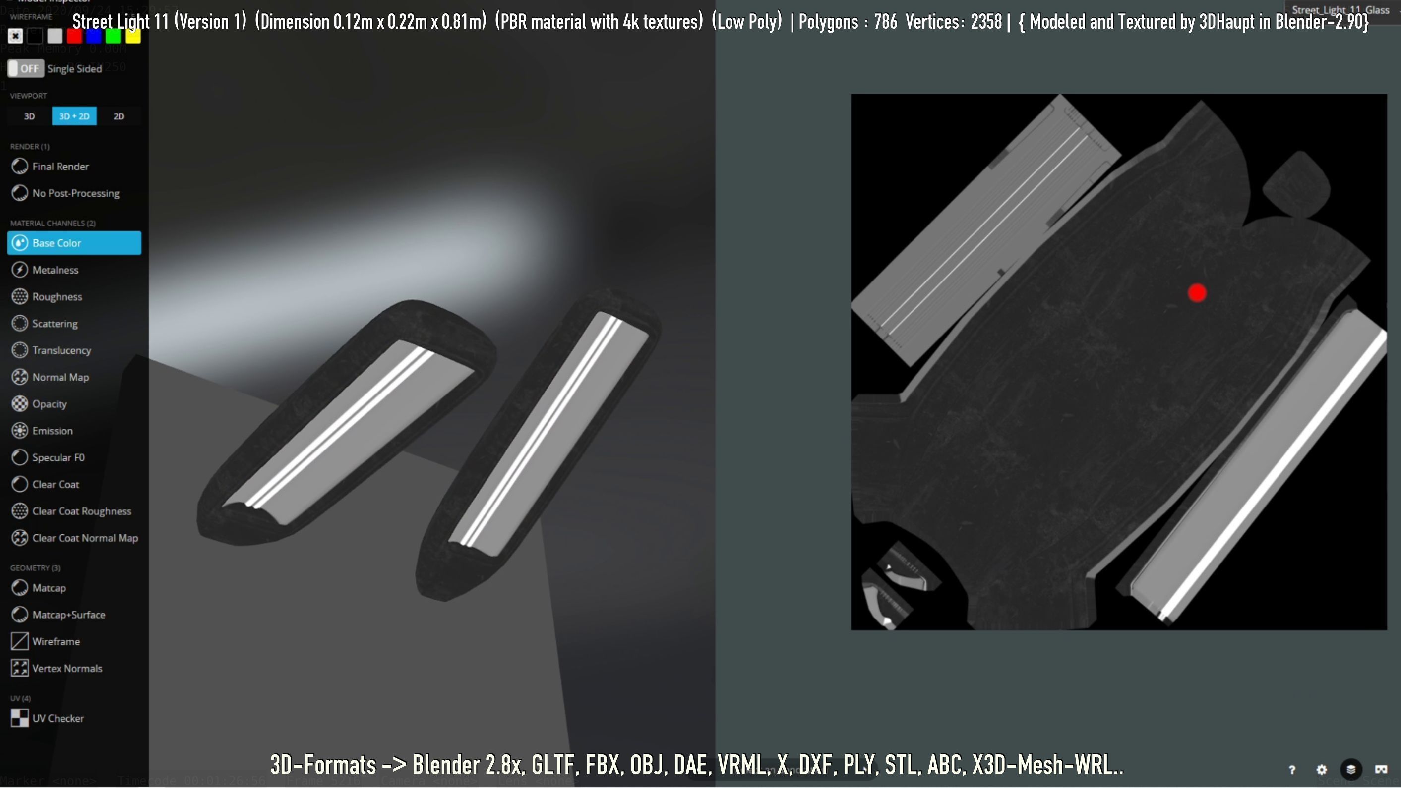 Street Light -11- Low-Poly Version -1- Low-poly 3D model_59